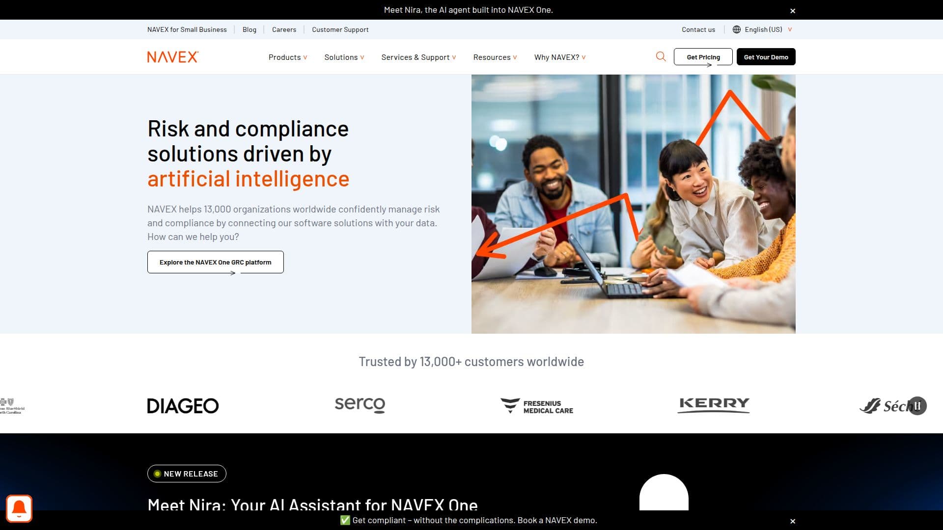 Screenshot von NAVEX One GRC Lösungen
