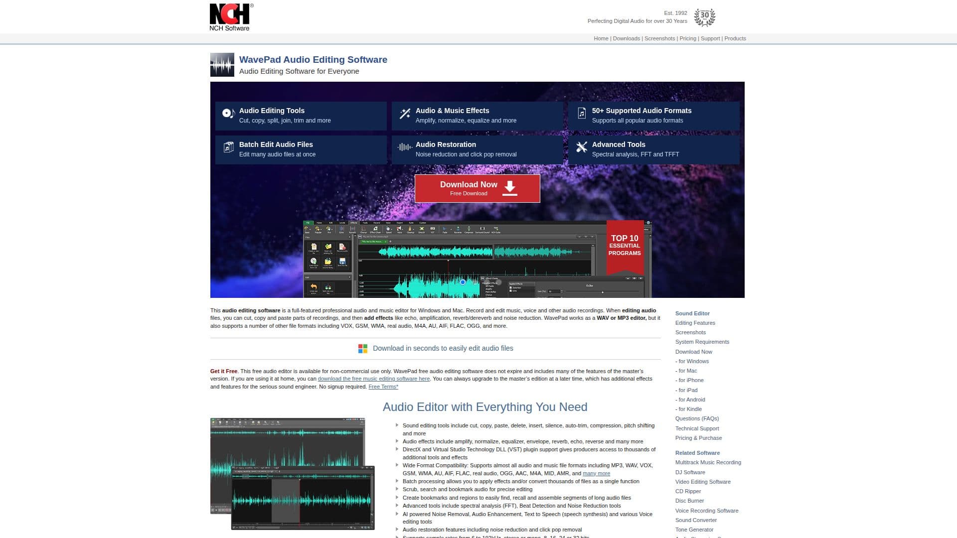 WavePad Éditeur Audio screenshot