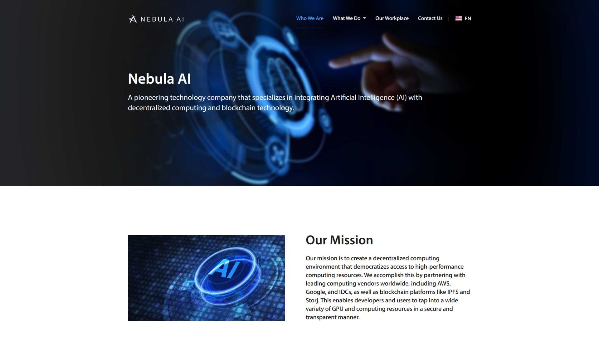 Nebula AI screenshot