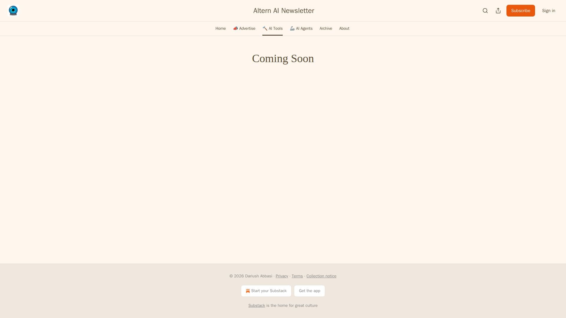 نشرة أدوات الذكاء الاصطناعي Altern screenshot