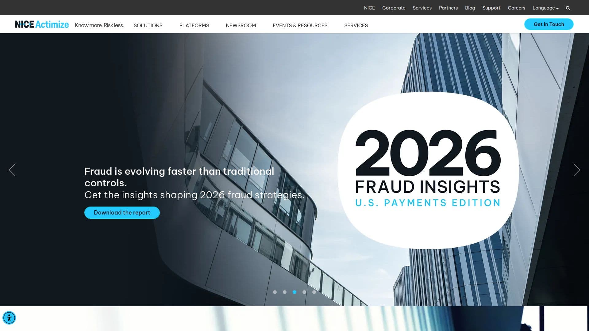 Captura de pantalla de NICE Actimize