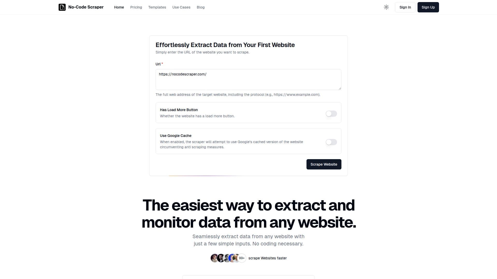 No-Code Scraper screenshot