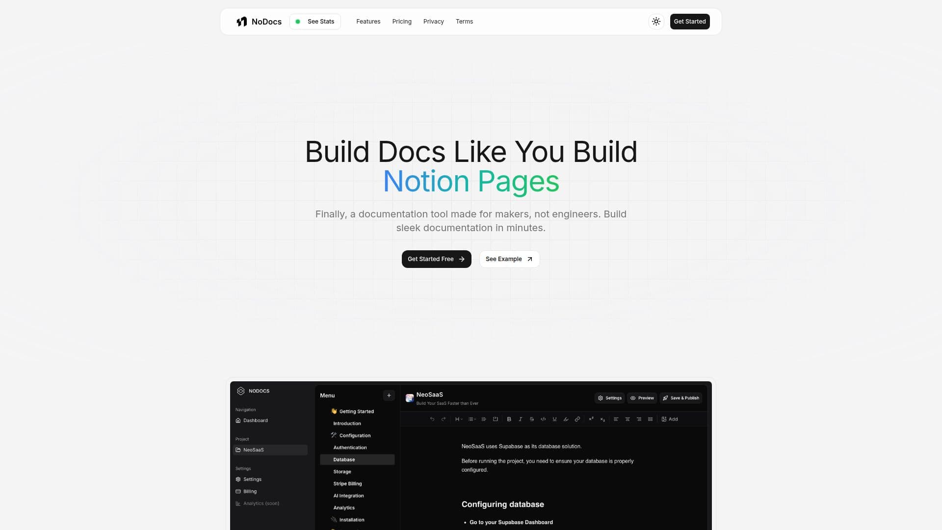 NoDocs screenshot