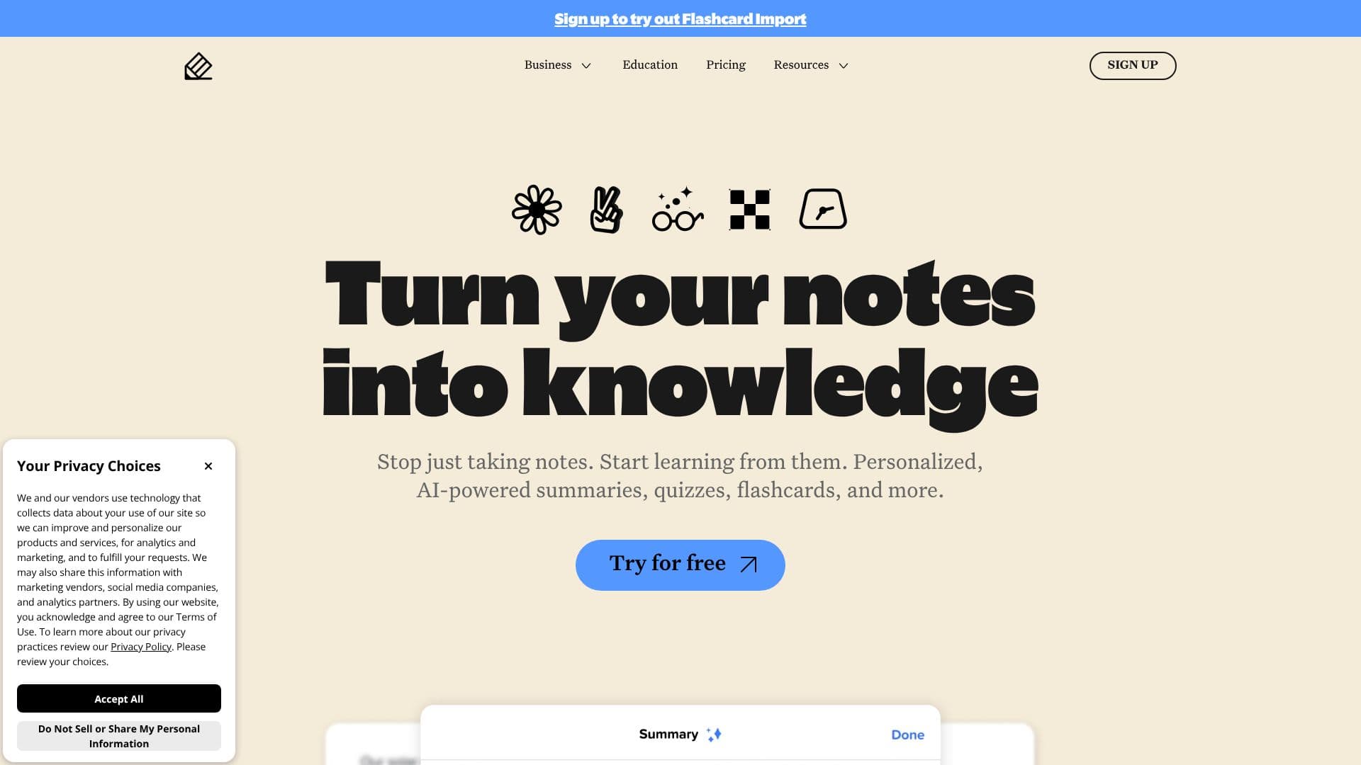 Captura de pantalla de Notability
