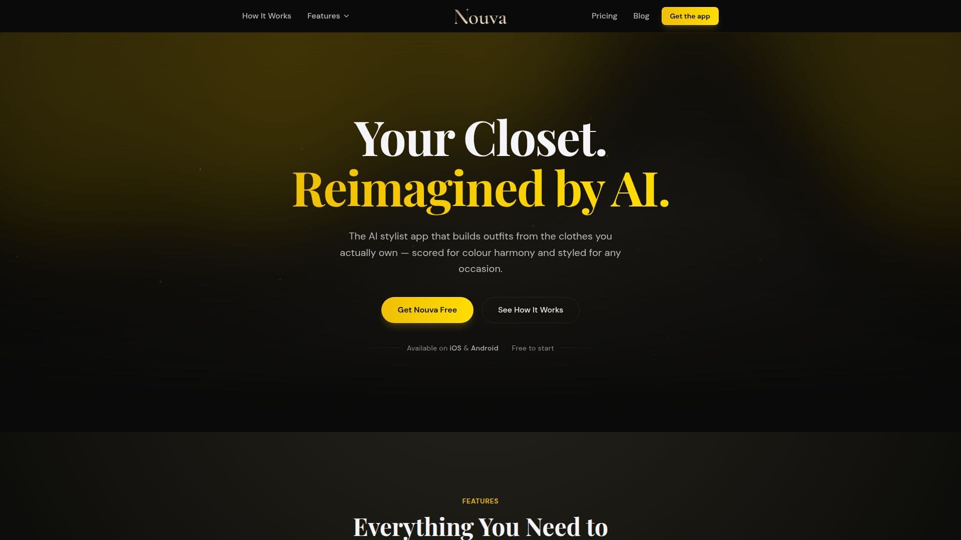 Nouva AI Stylist App screenshot