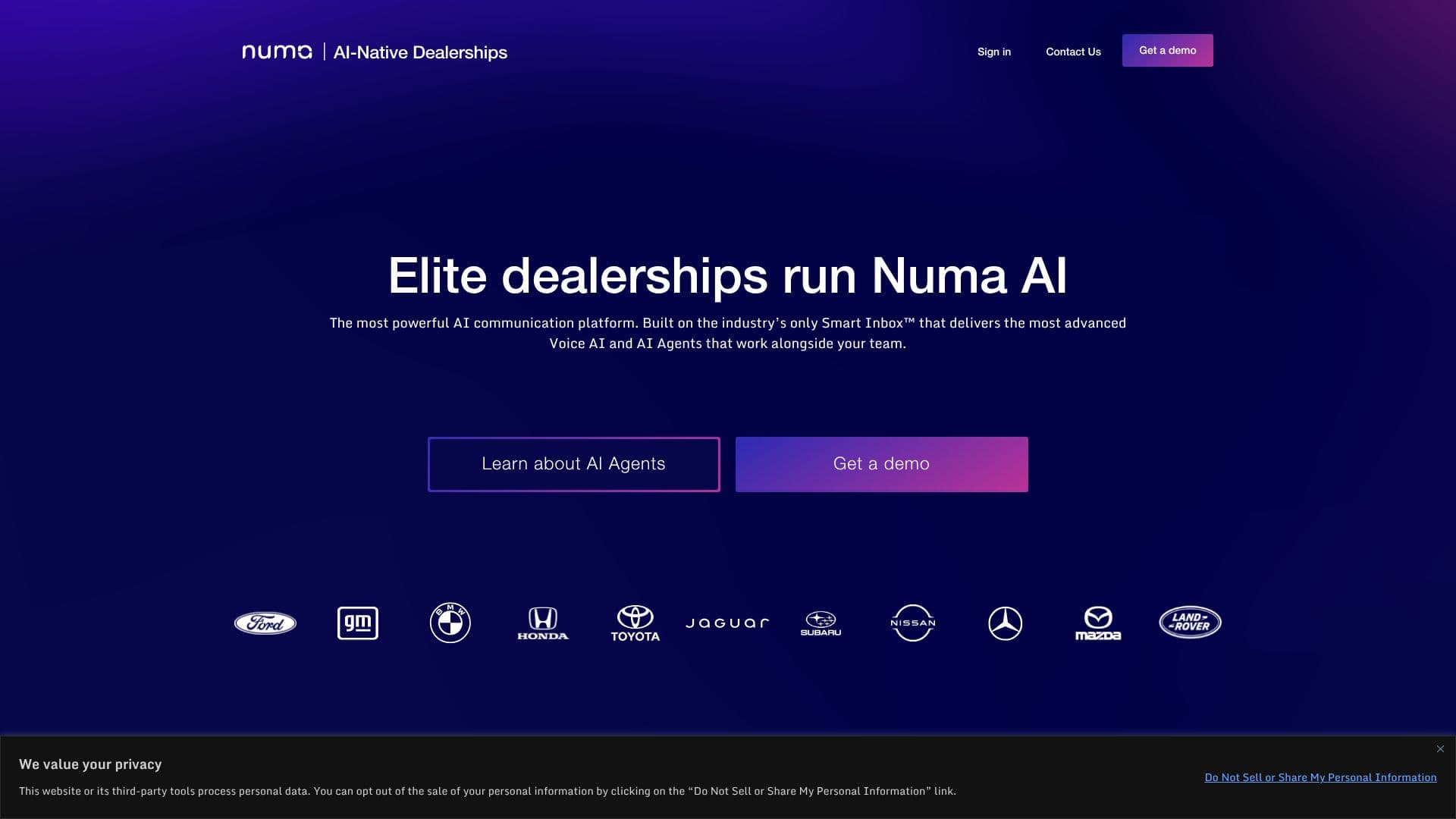 Numa AI for Automotive Dealerships screenshot