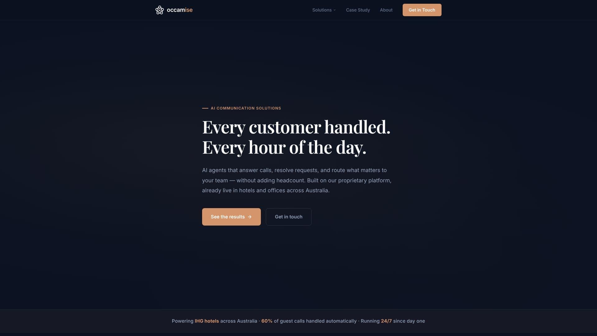 Occamise AI Communication Solutions screenshot