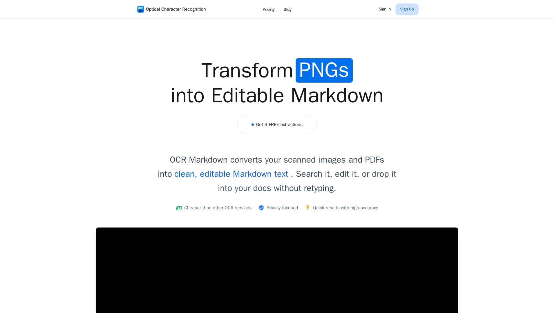 Screenshot von OCR Markdown