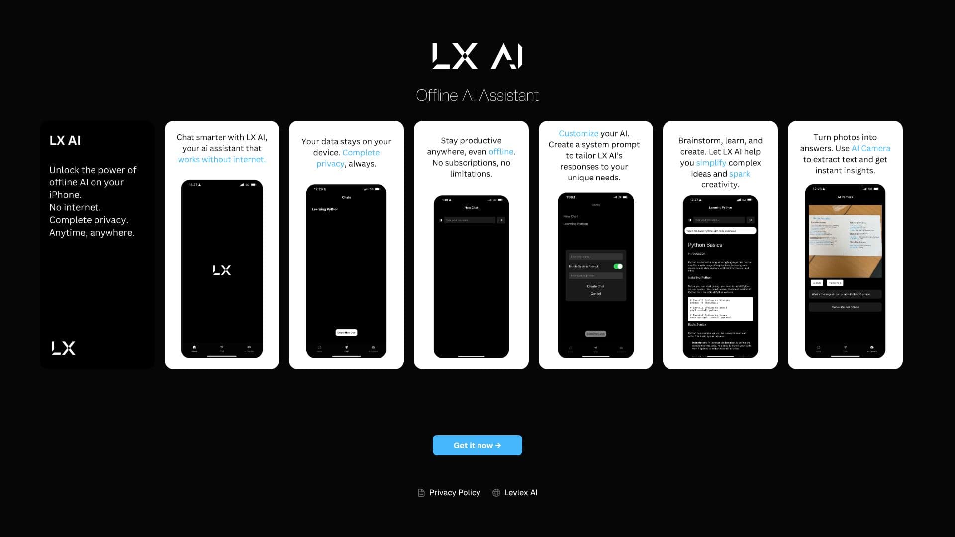 Screenshot von Offline KI-Assistent - LX AI