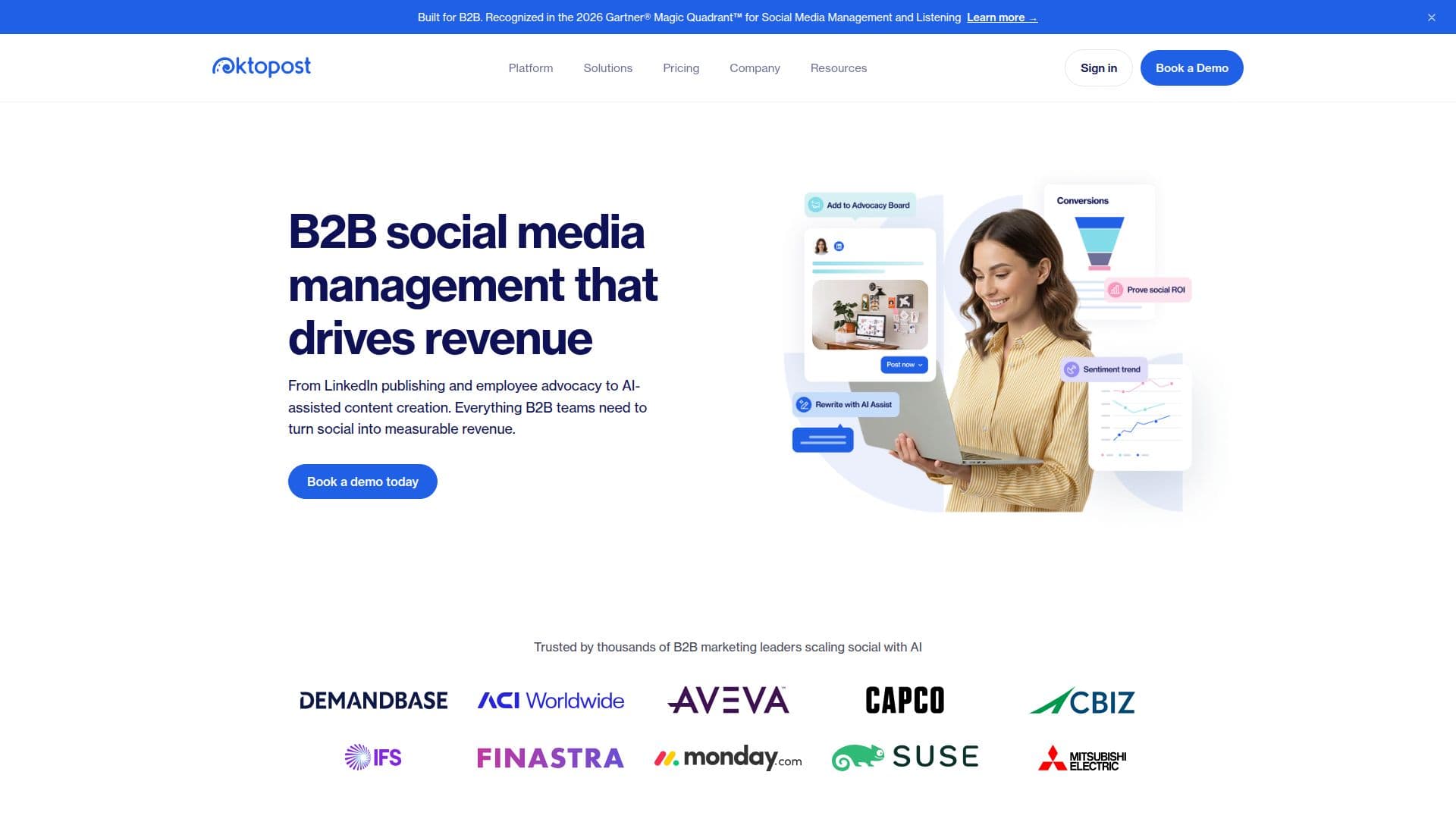 أوكتيبوست: منصة وسائل التواصل الاجتماعي B2B screenshot