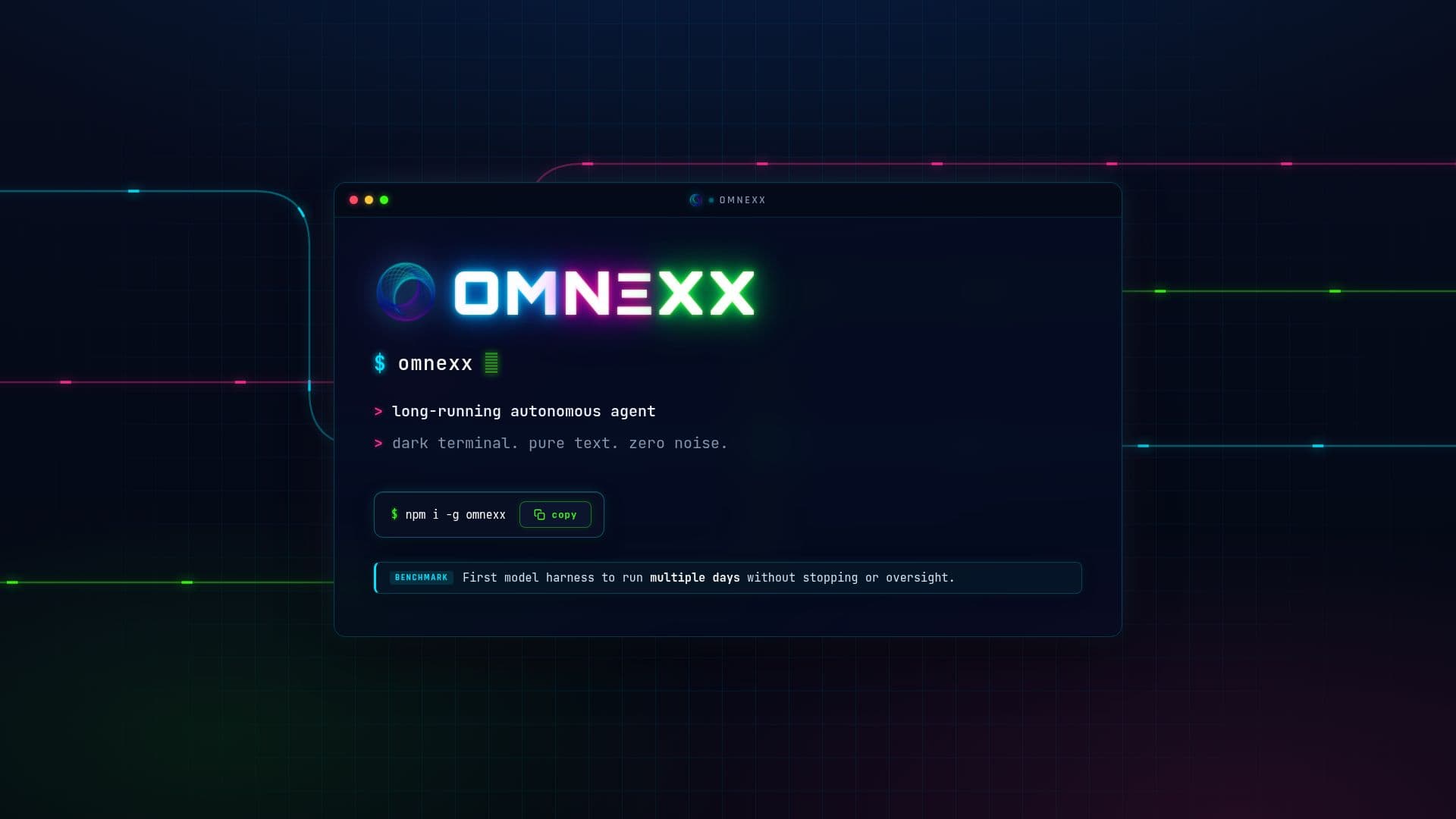Captura de tela do OMNEXX