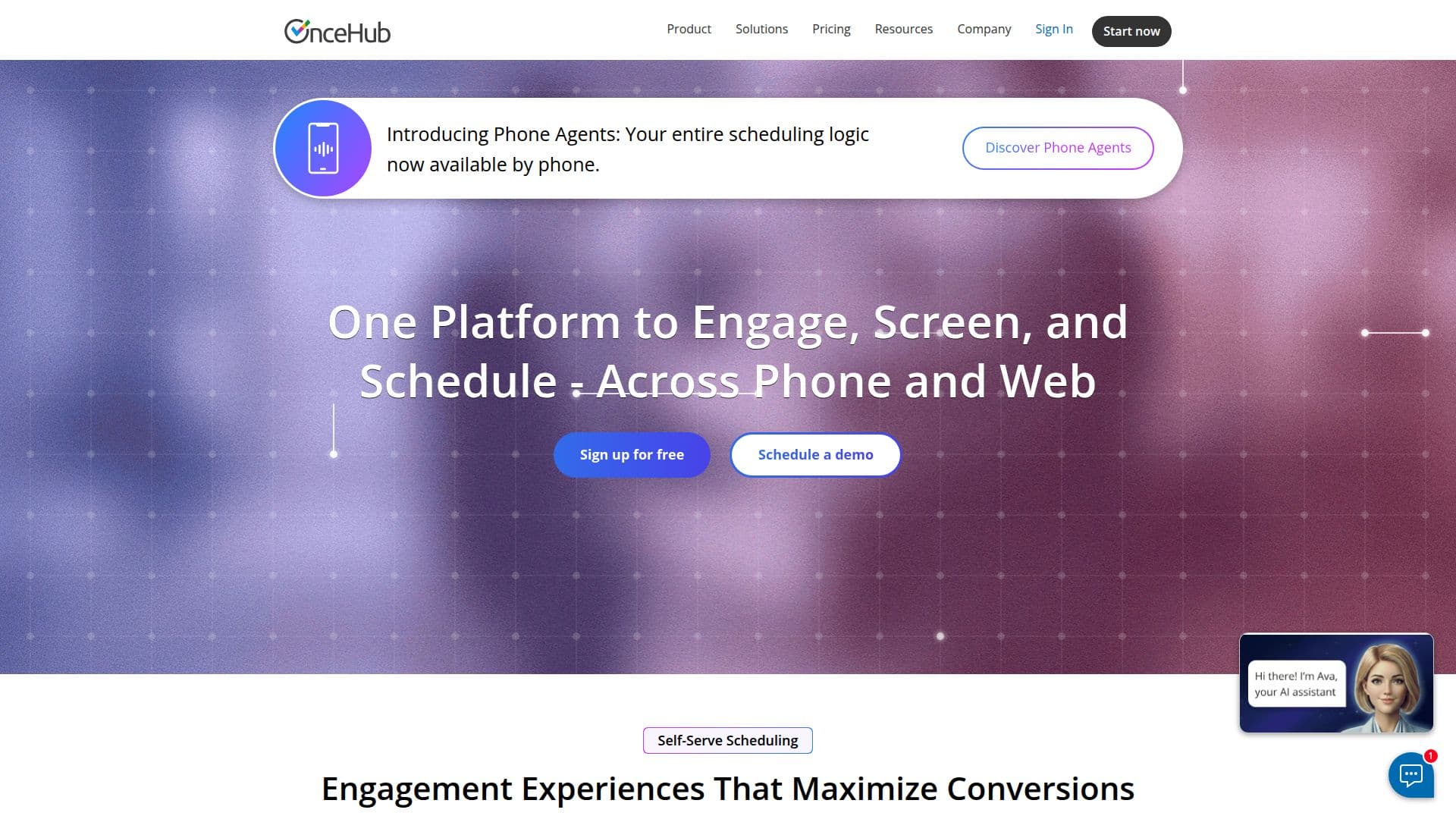 OnceHub アポイントメント予約ソフトウェア screenshot