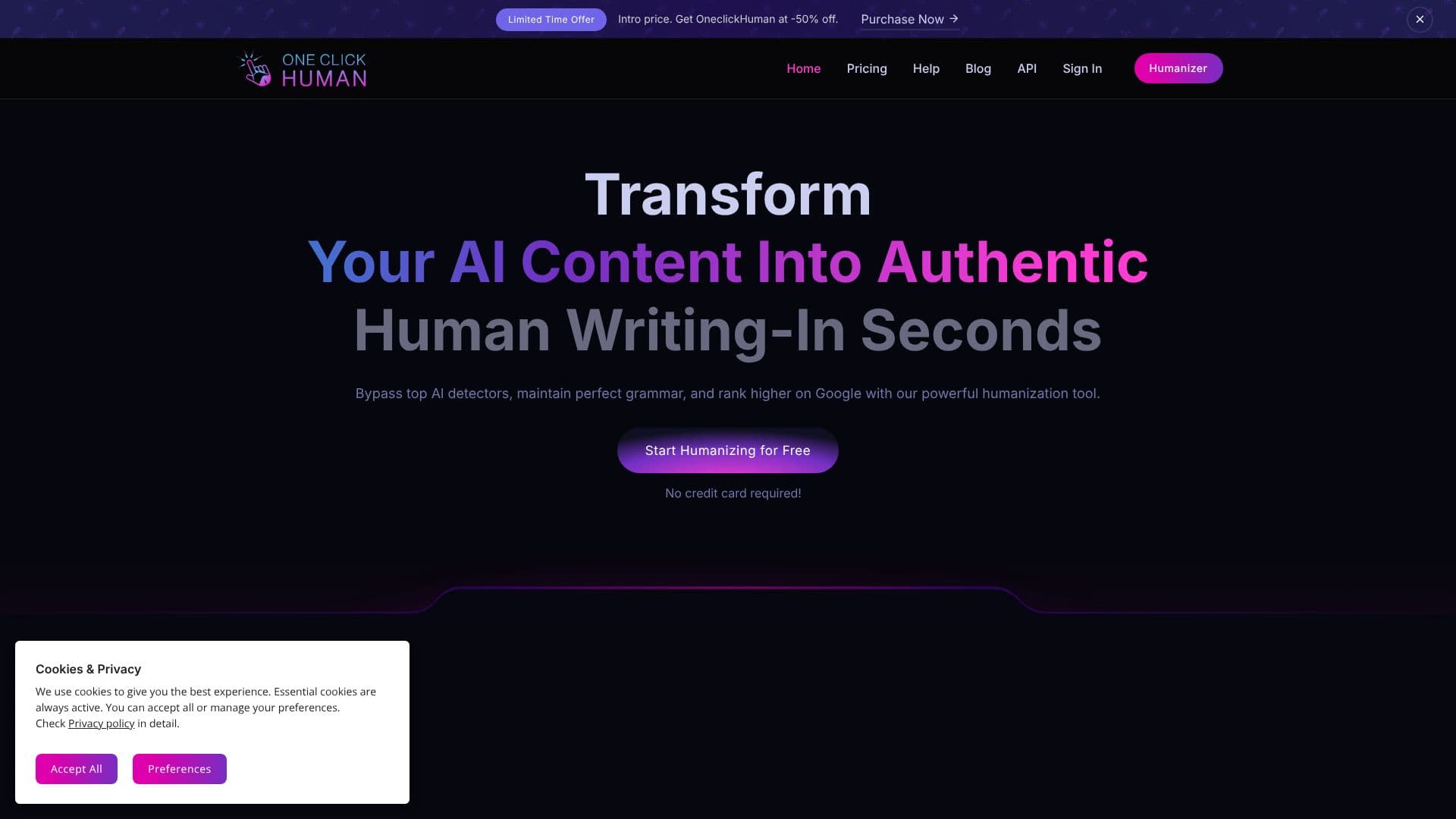 OneClickHuman 스크린샷
