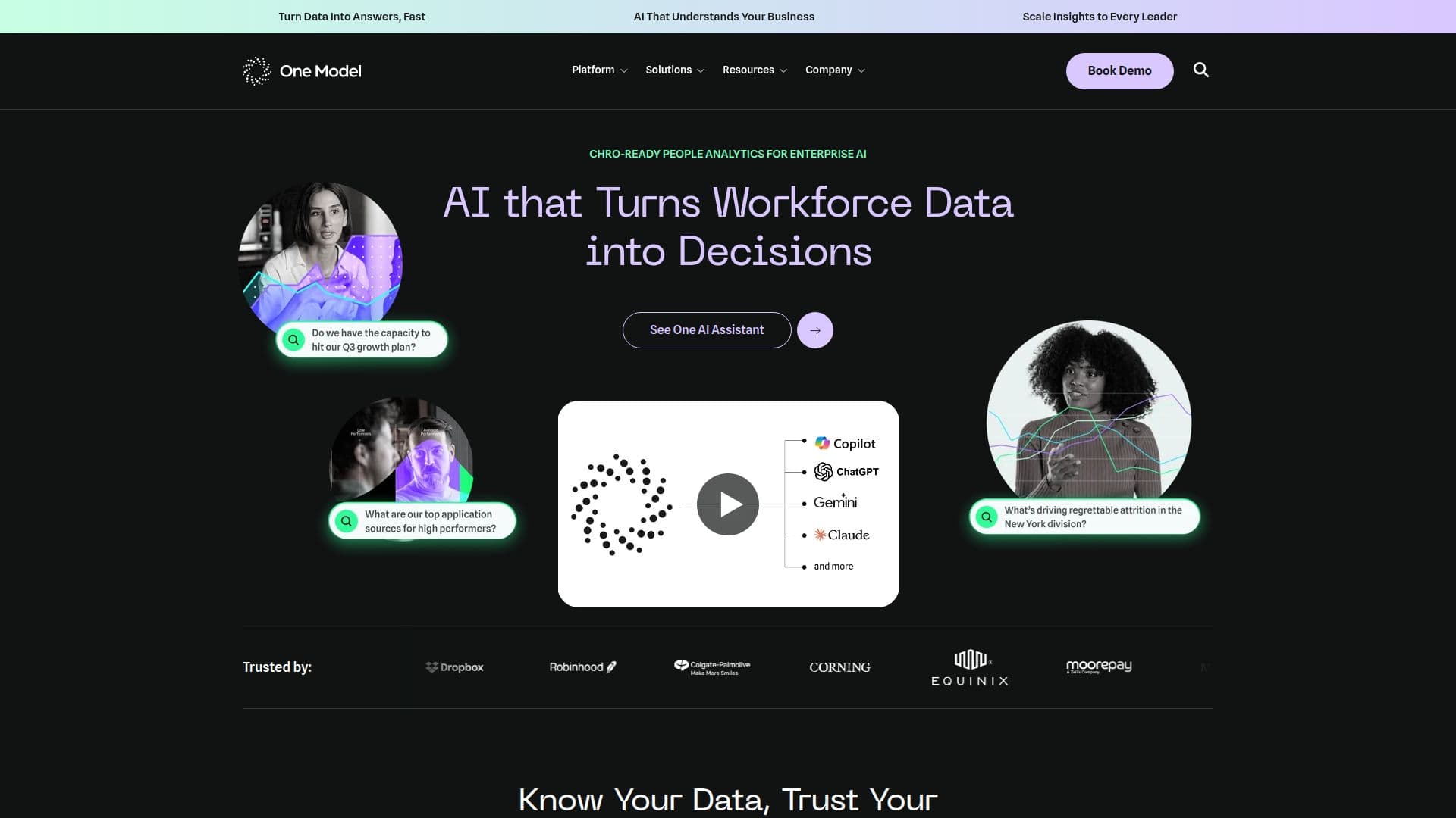 One Model HR Analytics Software screenshot