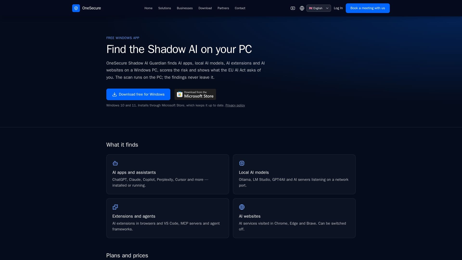OneSecure Shadow AI Guardian 截图