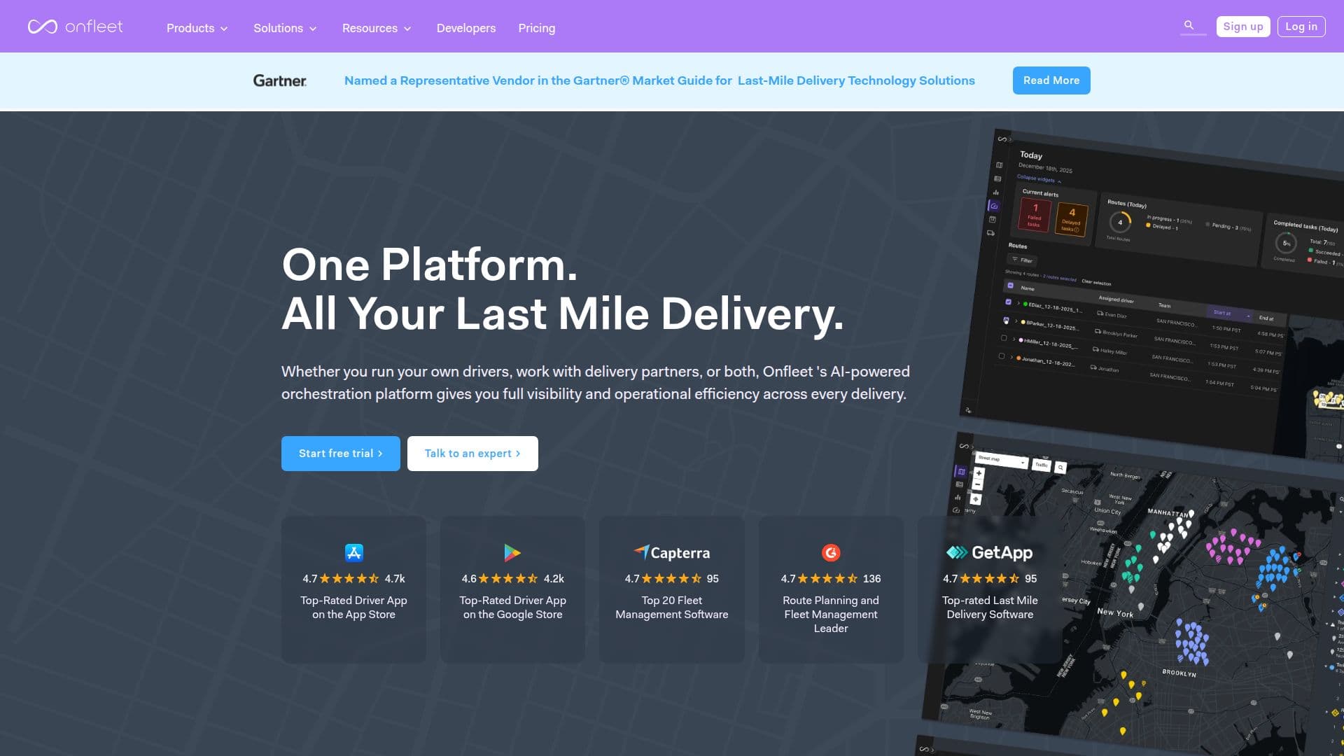 Onfleet Delivery Software screenshot