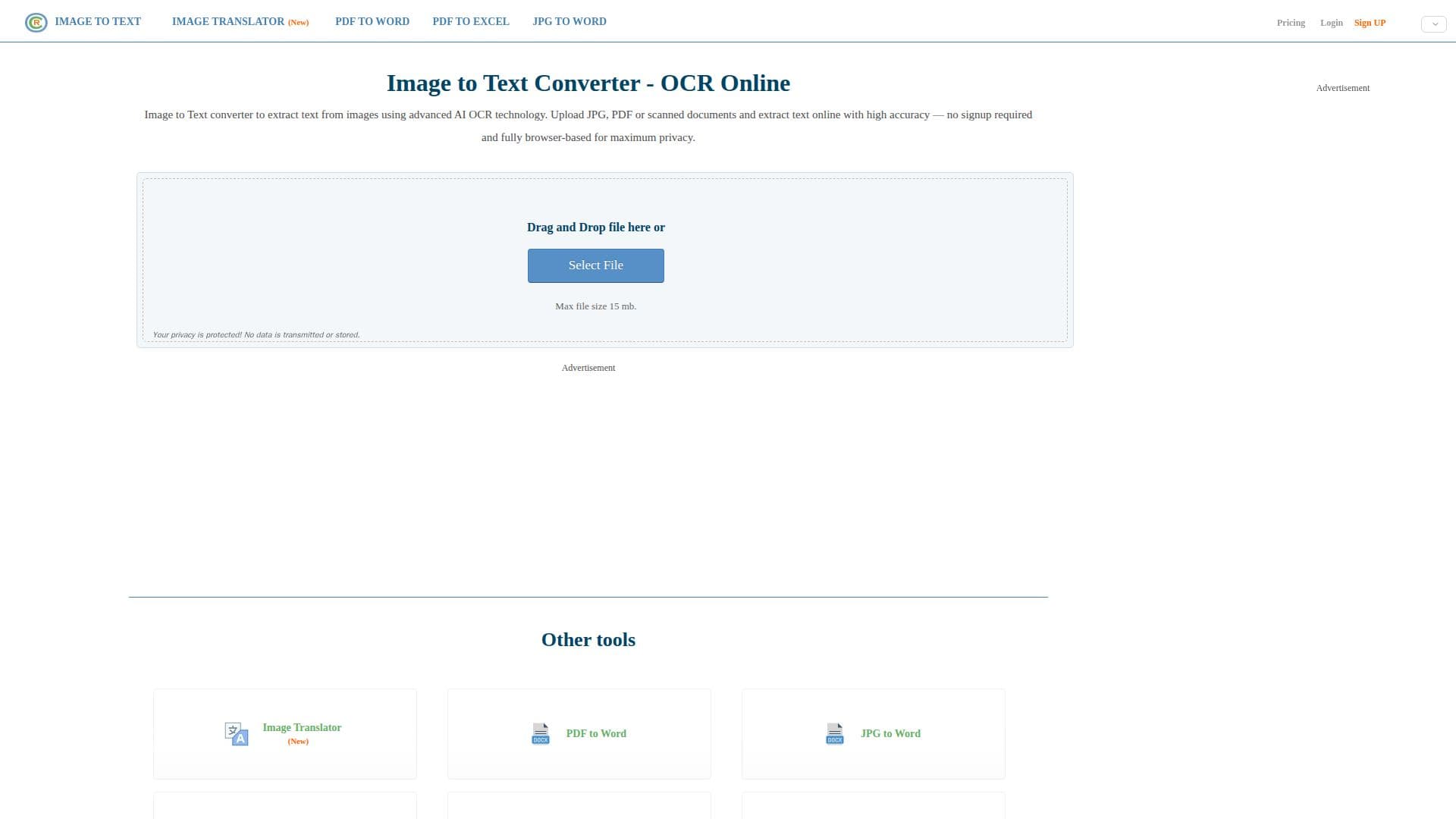 OnlineOCR.net - Free OCR Tool screenshot