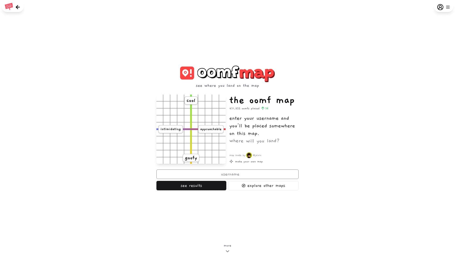 Capture d’écran de The Oomf Map