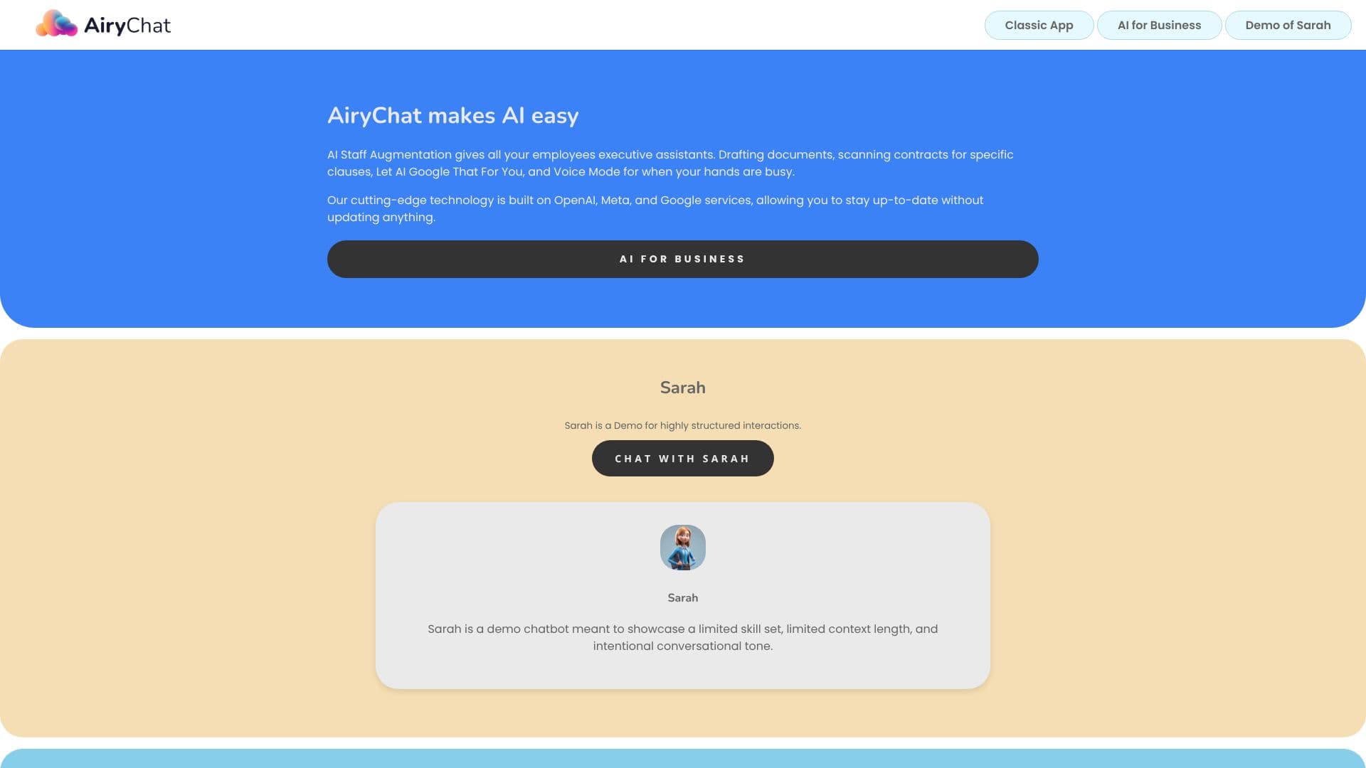 AiryChat AI 어시스턴트 스크린샷