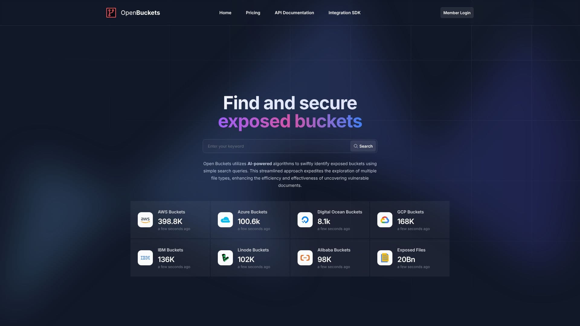 OpenBuckets - 노출된 버킷 찾기 스크린샷