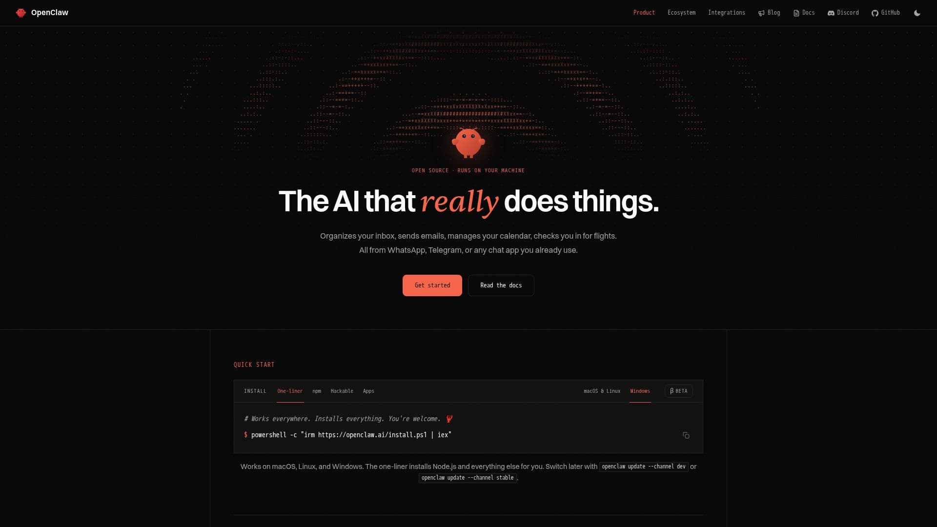 OpenClaw screenshot