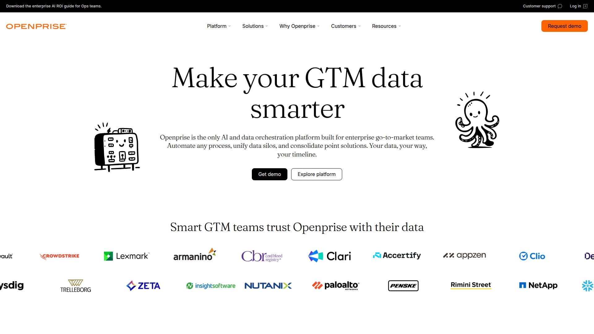 Plataforma de AI e Dados Openprise screenshot