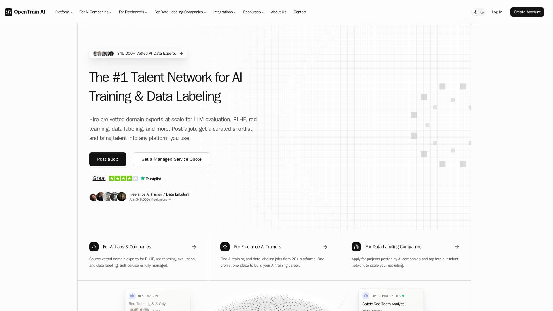 Tangkapan layar OpenTrain AI