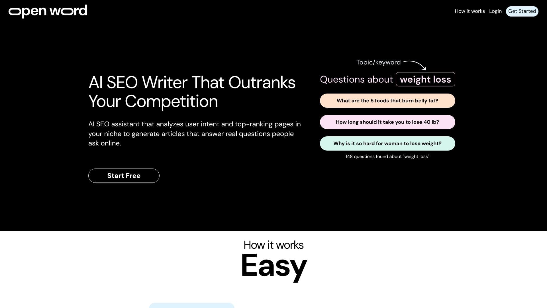 OpenWord AI SEO Writer 스크린샷
