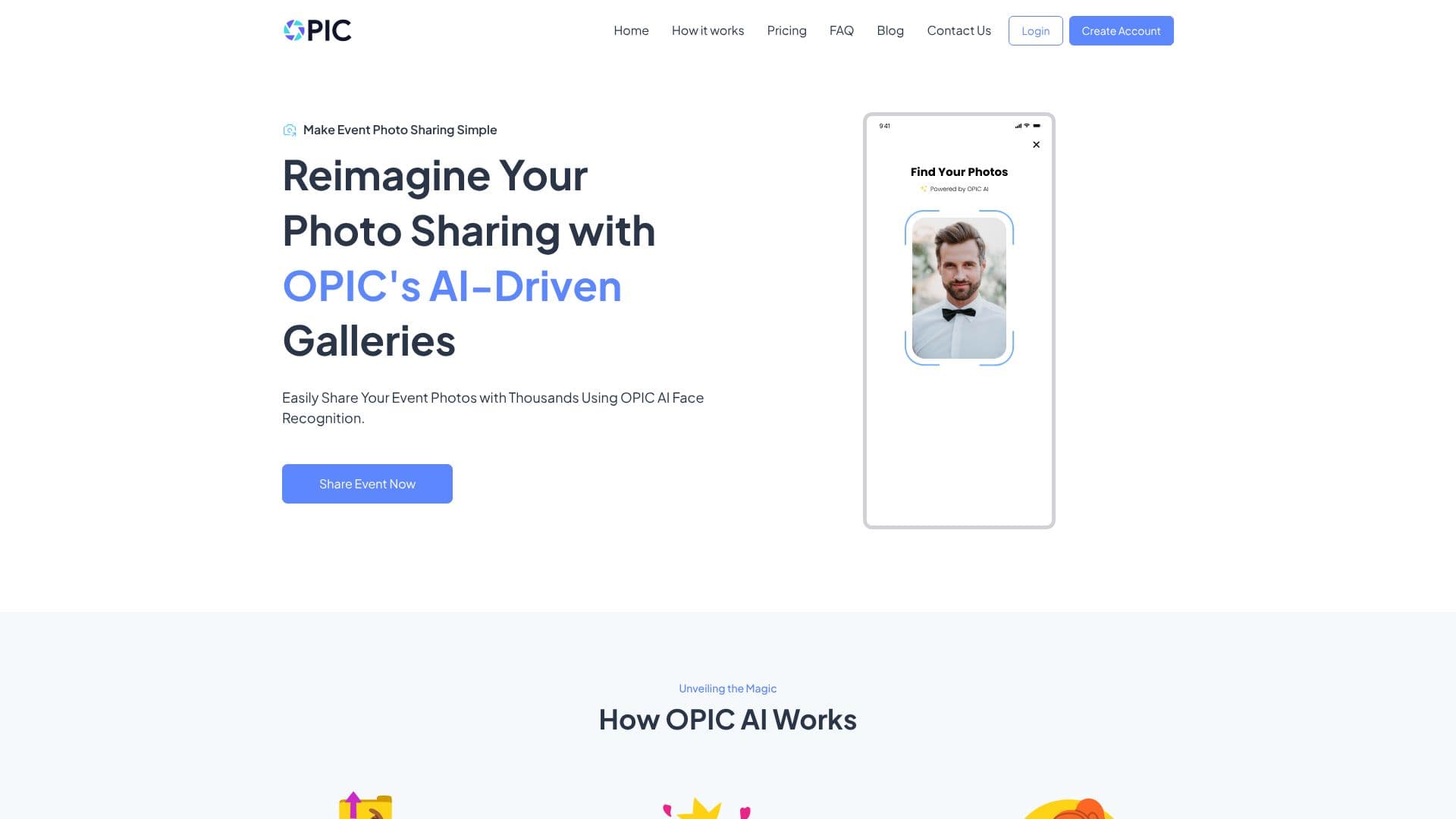 Screenshot von OPIC AI