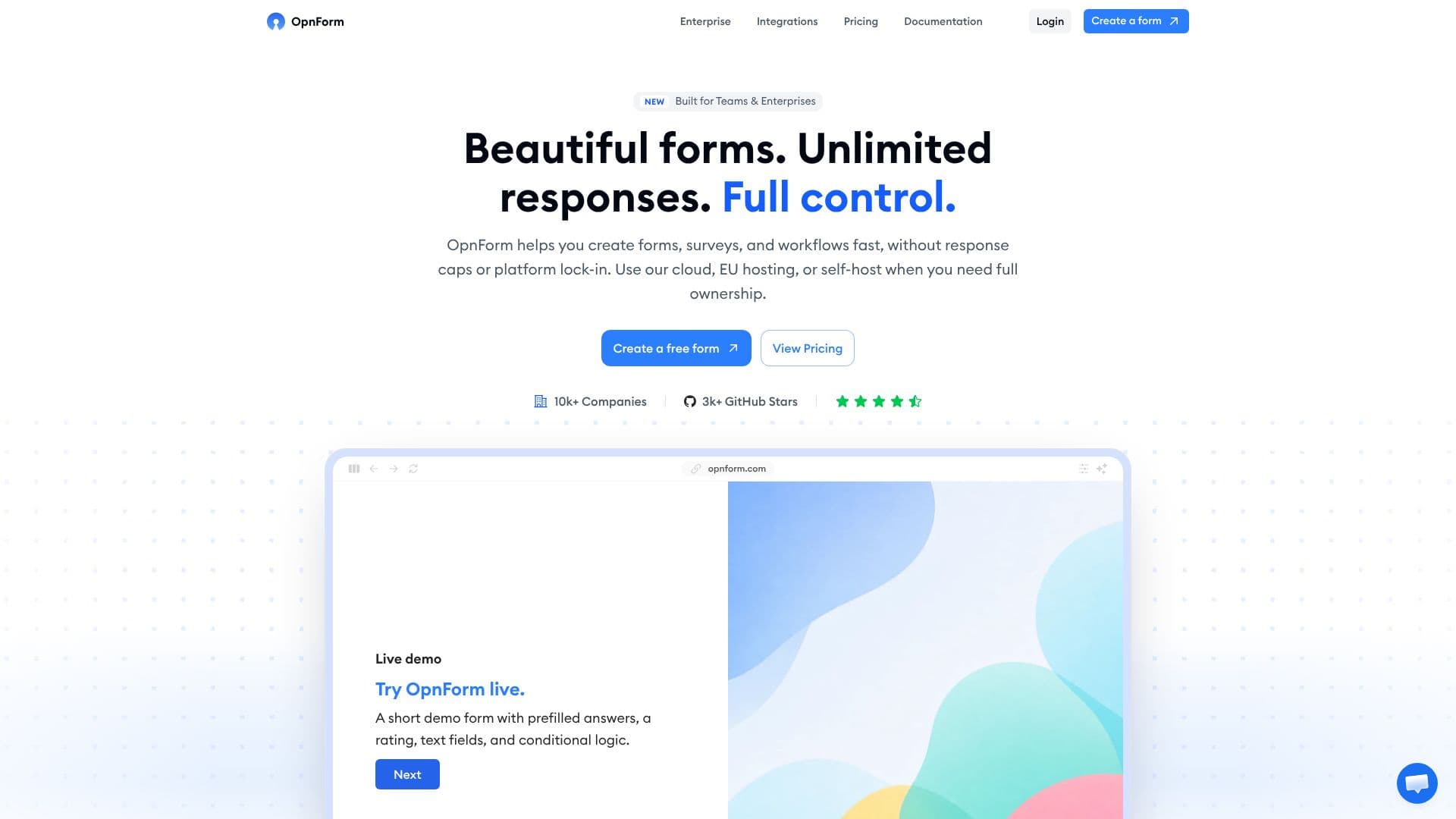 OpnForm screenshot
