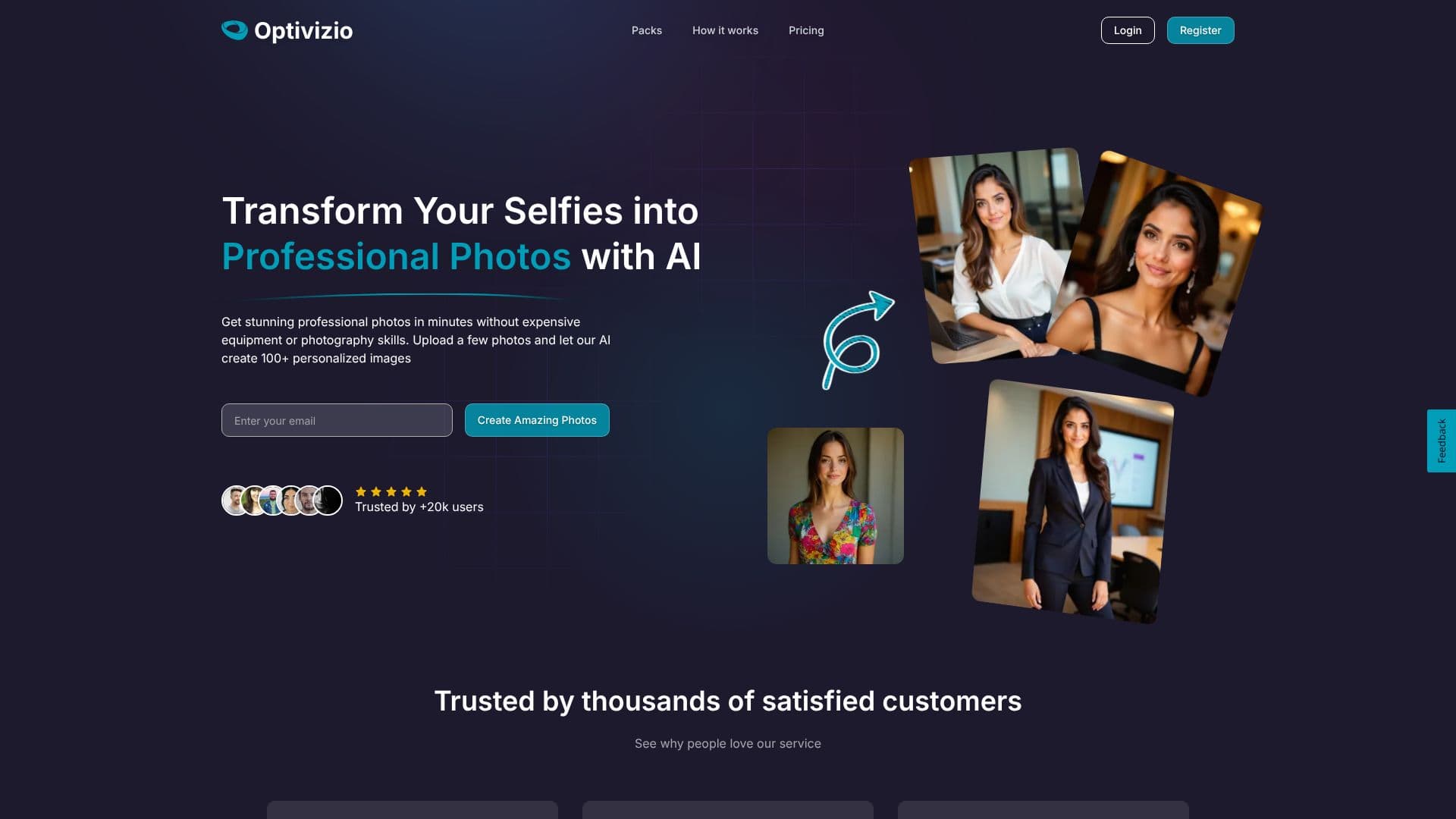Optivizio AI Photo Generator のスクリーンショット