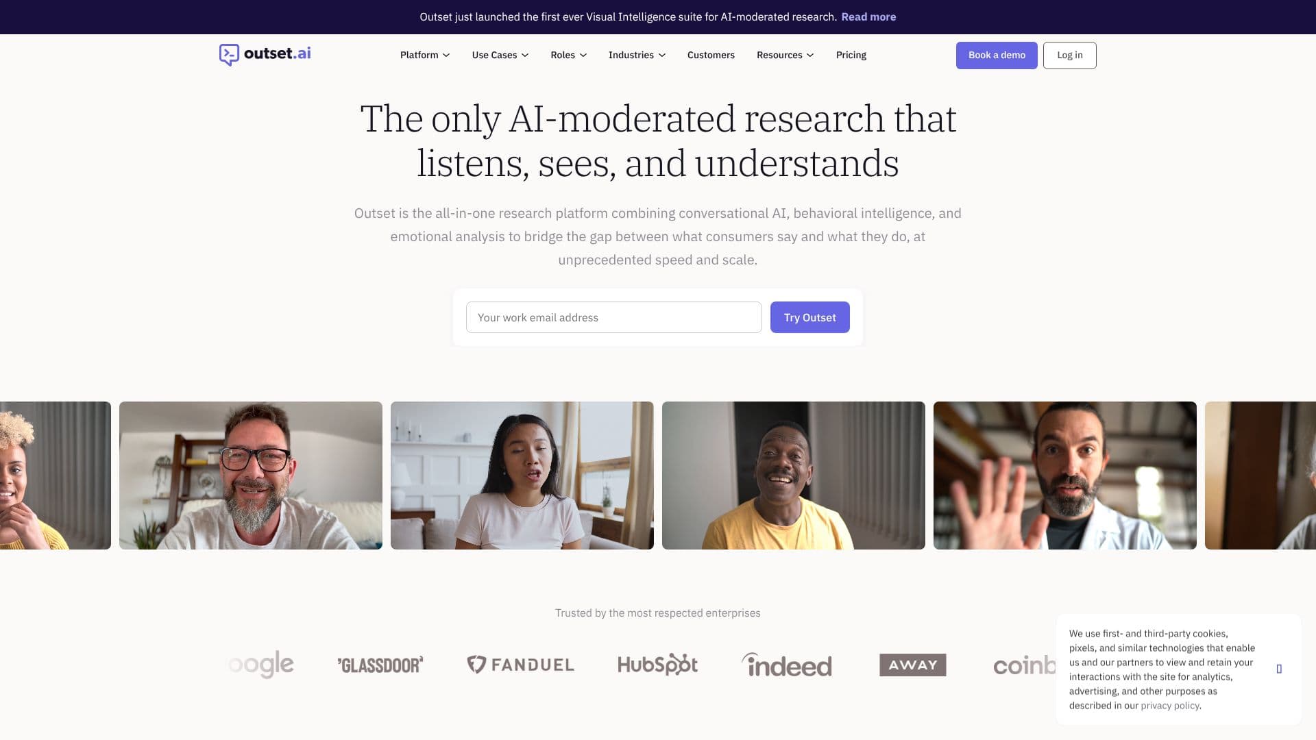 Outset AI Research Platform screenshot