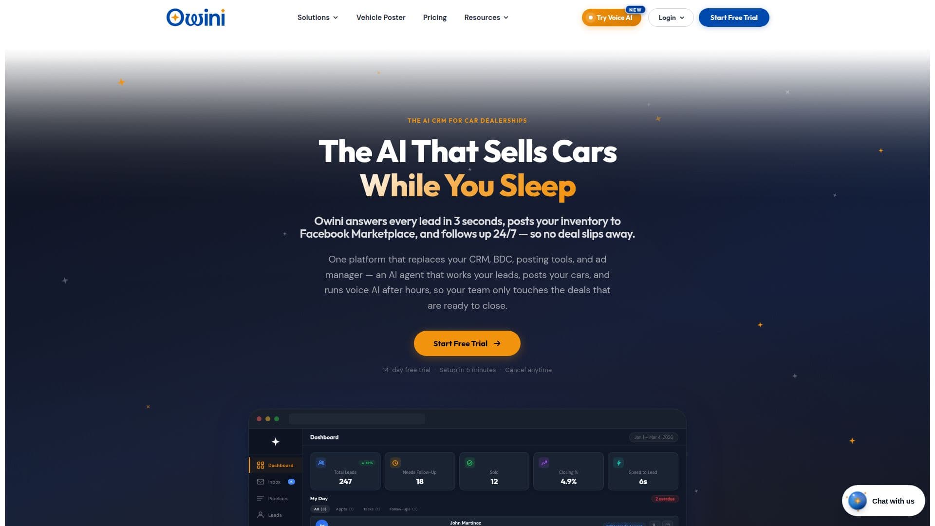 Owini AI CRM screenshot