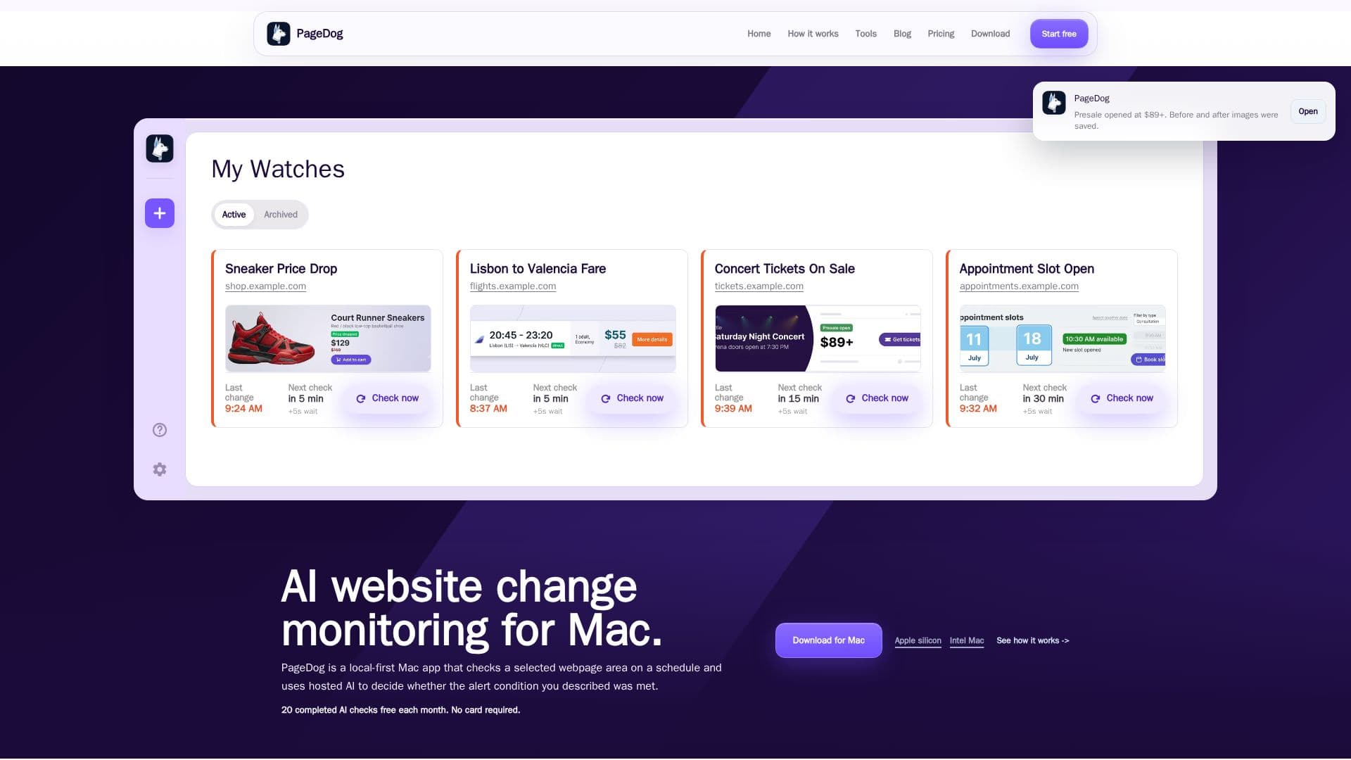 PageDog screenshot