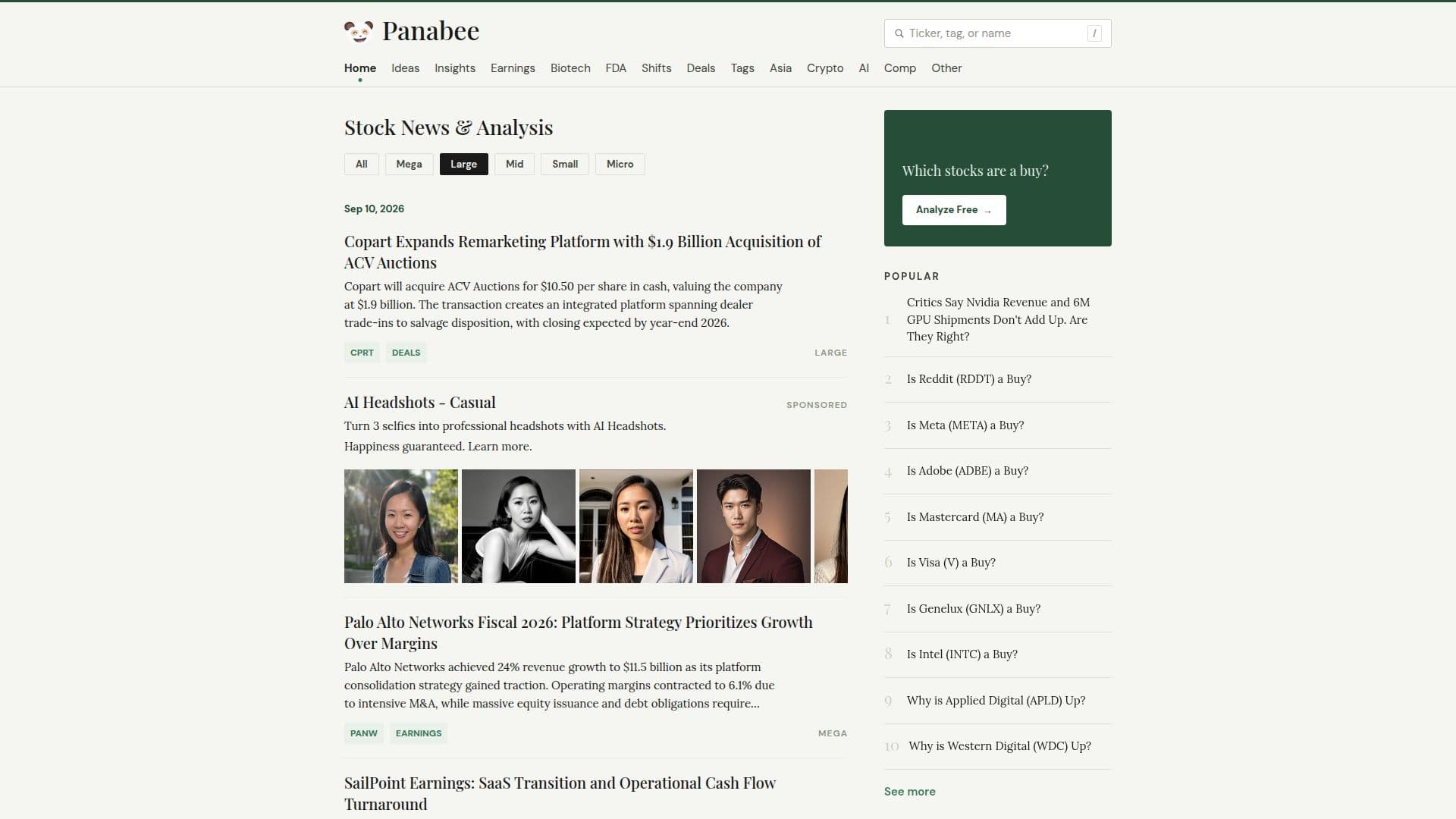 Panabee Aktienanalyse screenshot