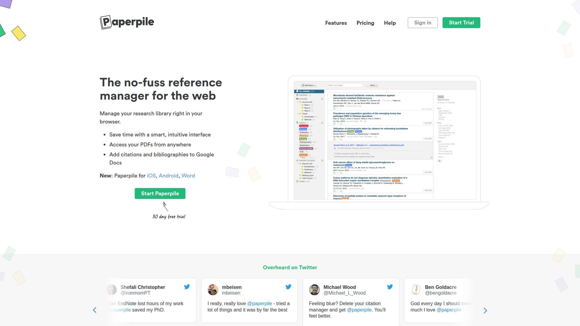Скриншот Paperpile Reference Manager