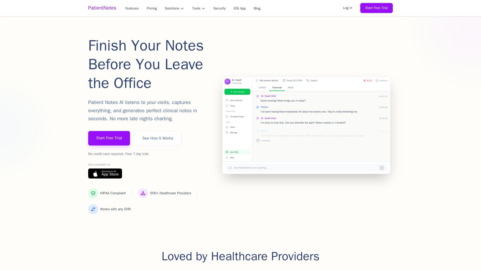 PatientNotes.ai screenshot