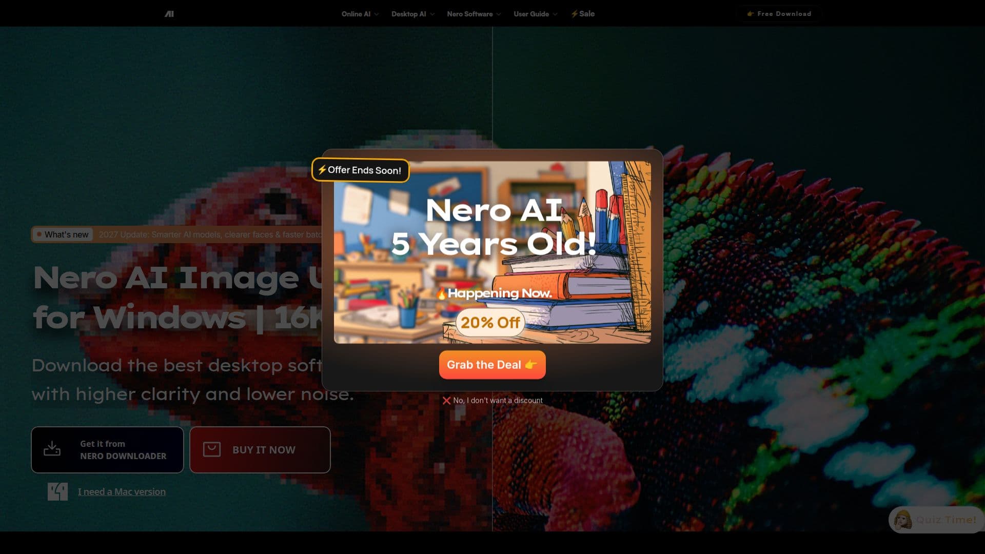 Nero AI Image Upscaler screenshot