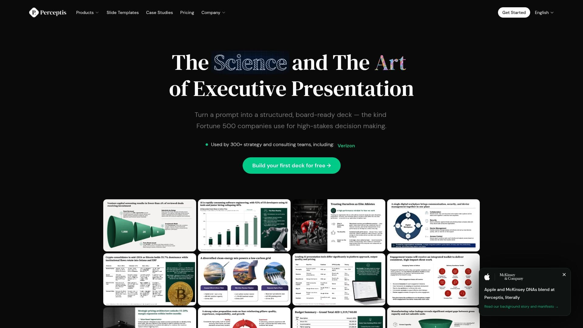 Perceptis: Executive Presentation AI Maker screenshot