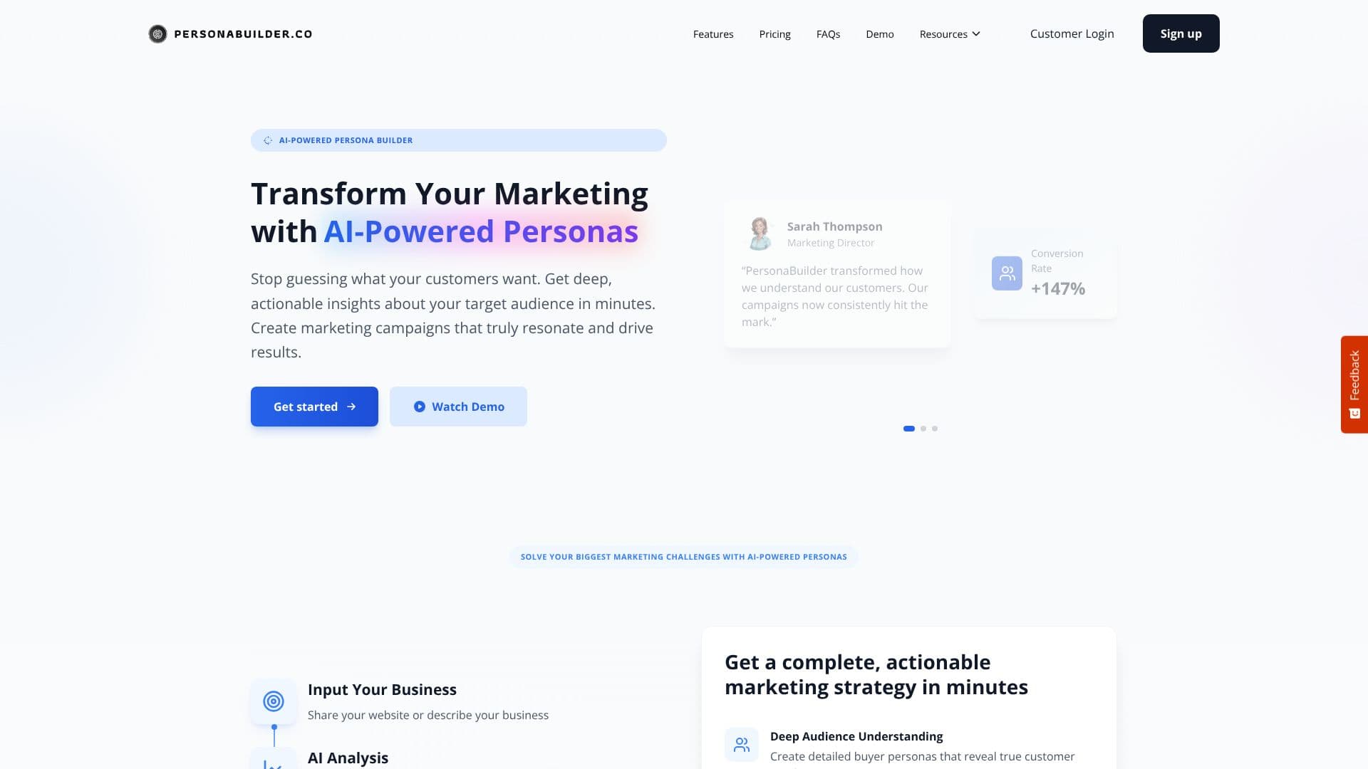 PersonaBuilder.co screenshot