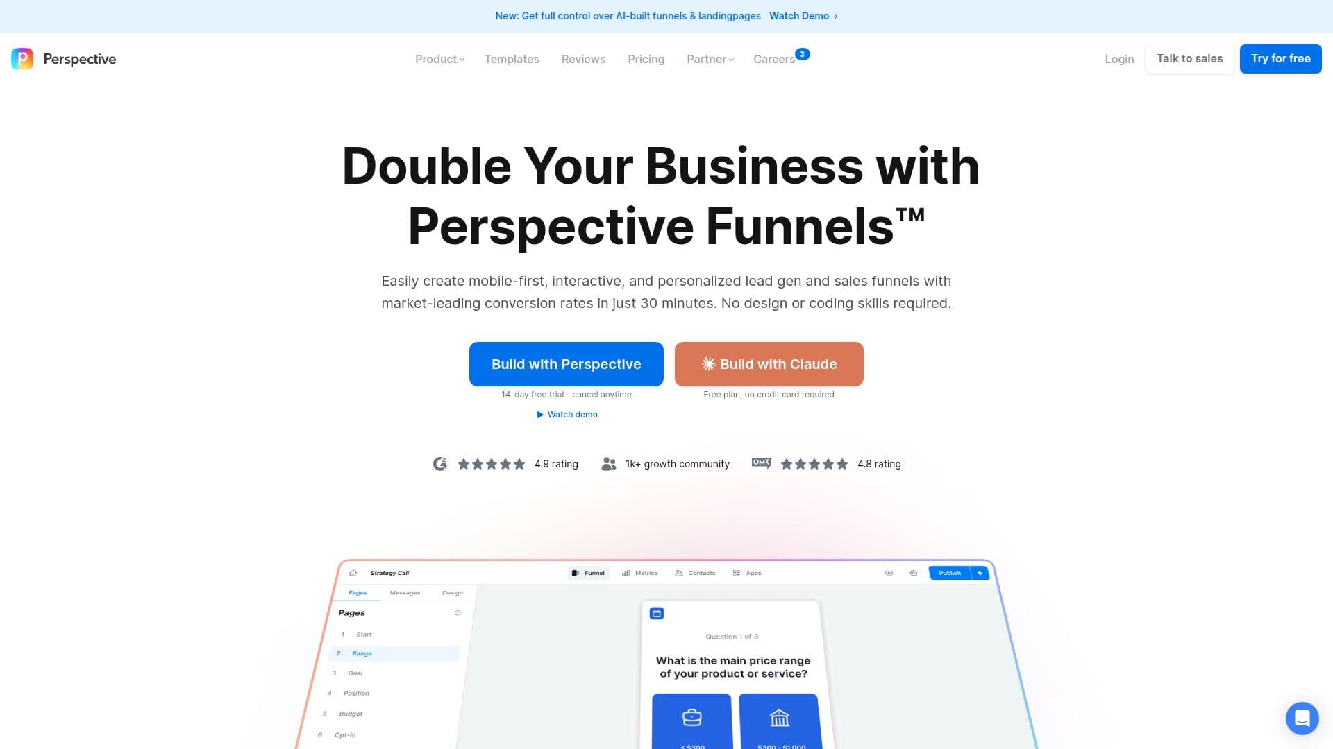 Perspective Funnels screenshot