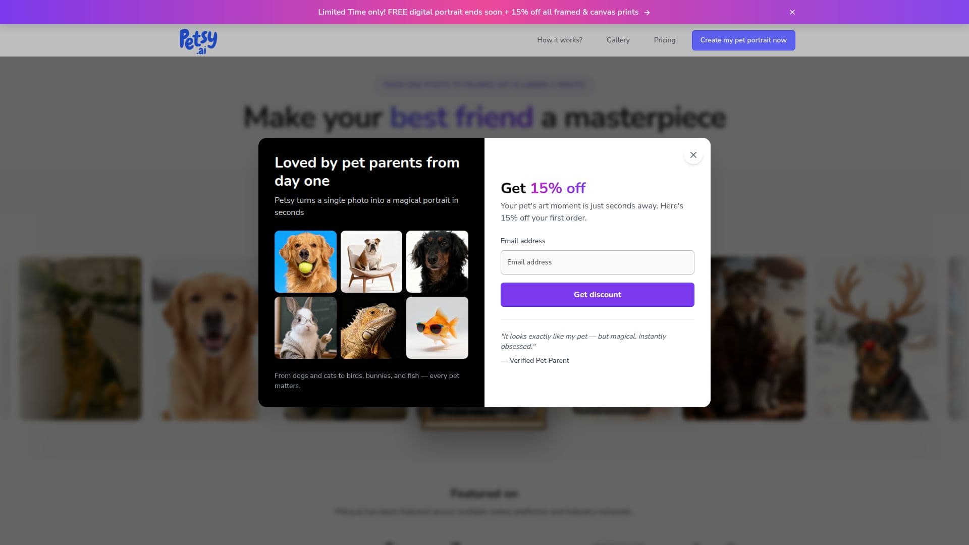 Captura de pantalla de Petsy AI