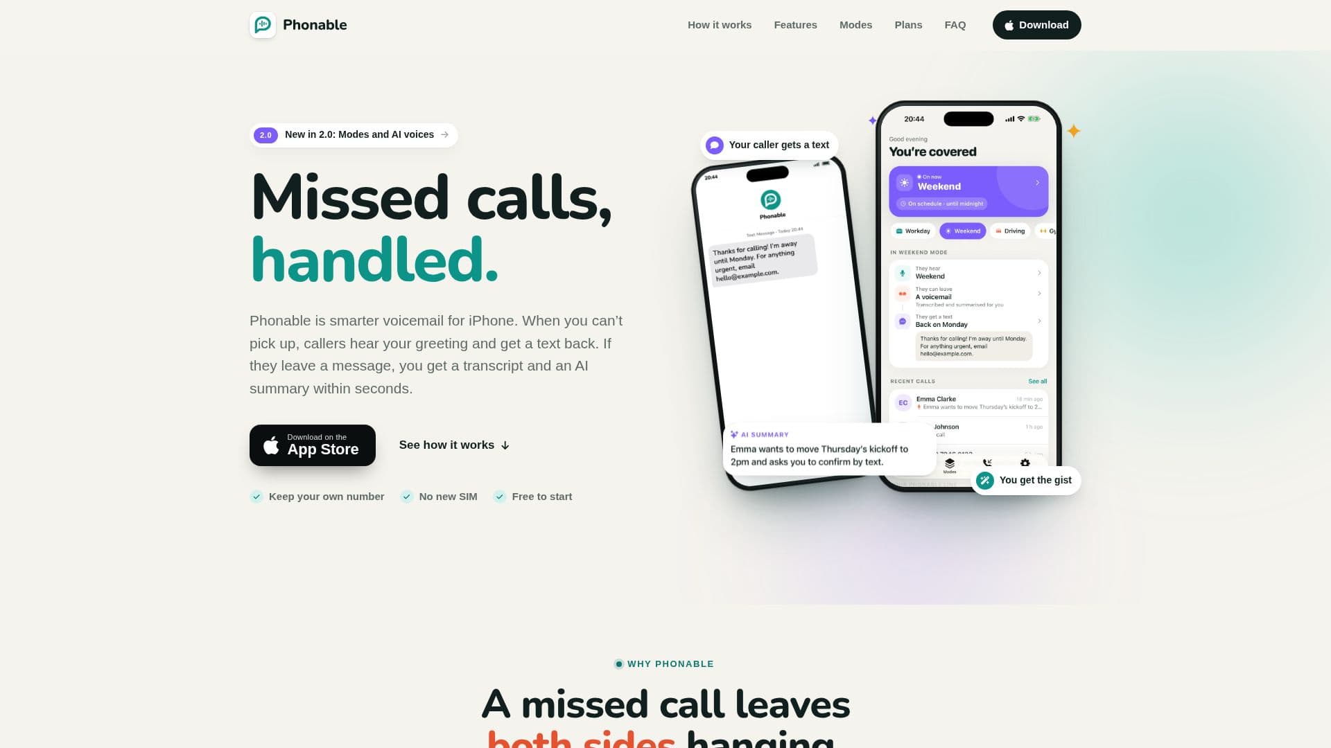 Tangkapan layar Phonable