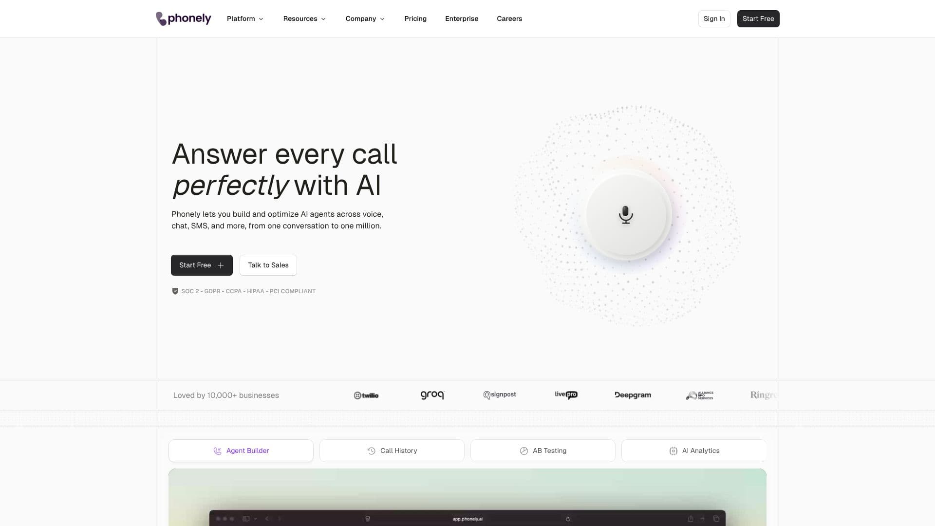Phonely AI screenshot
