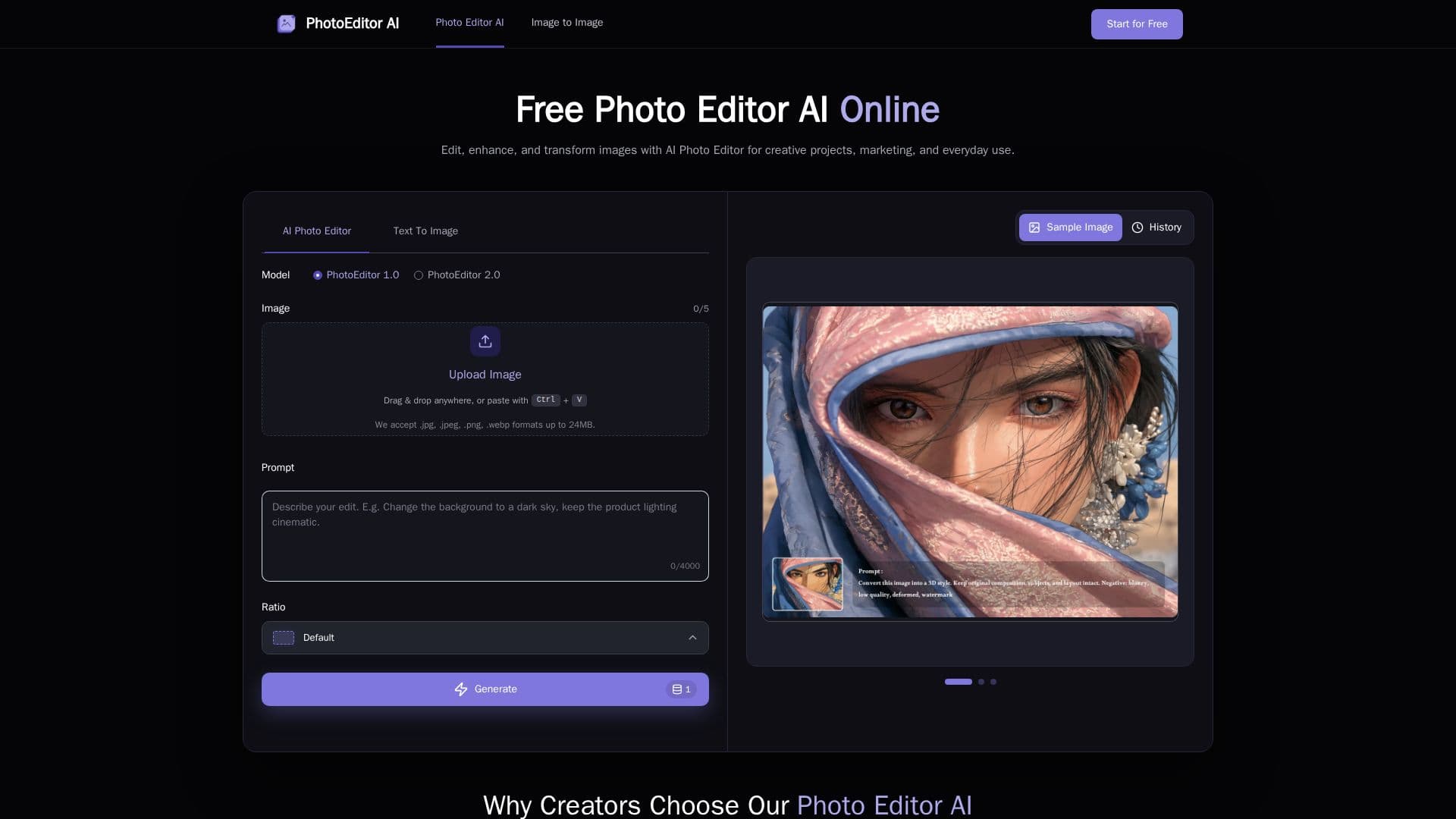 Free Photo Editor AI screenshot