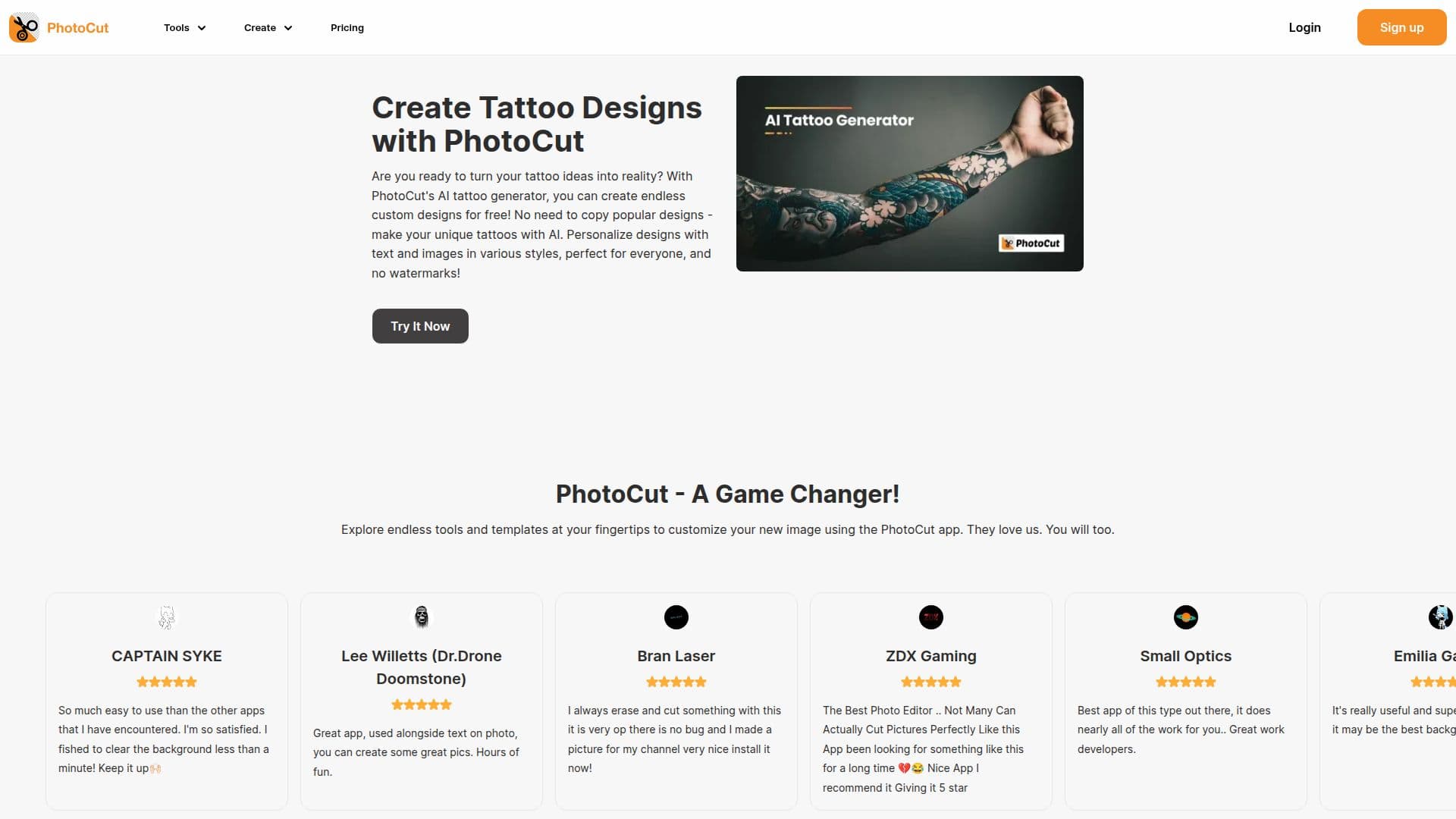 PhotoCut AI Pembuat Tato screenshot