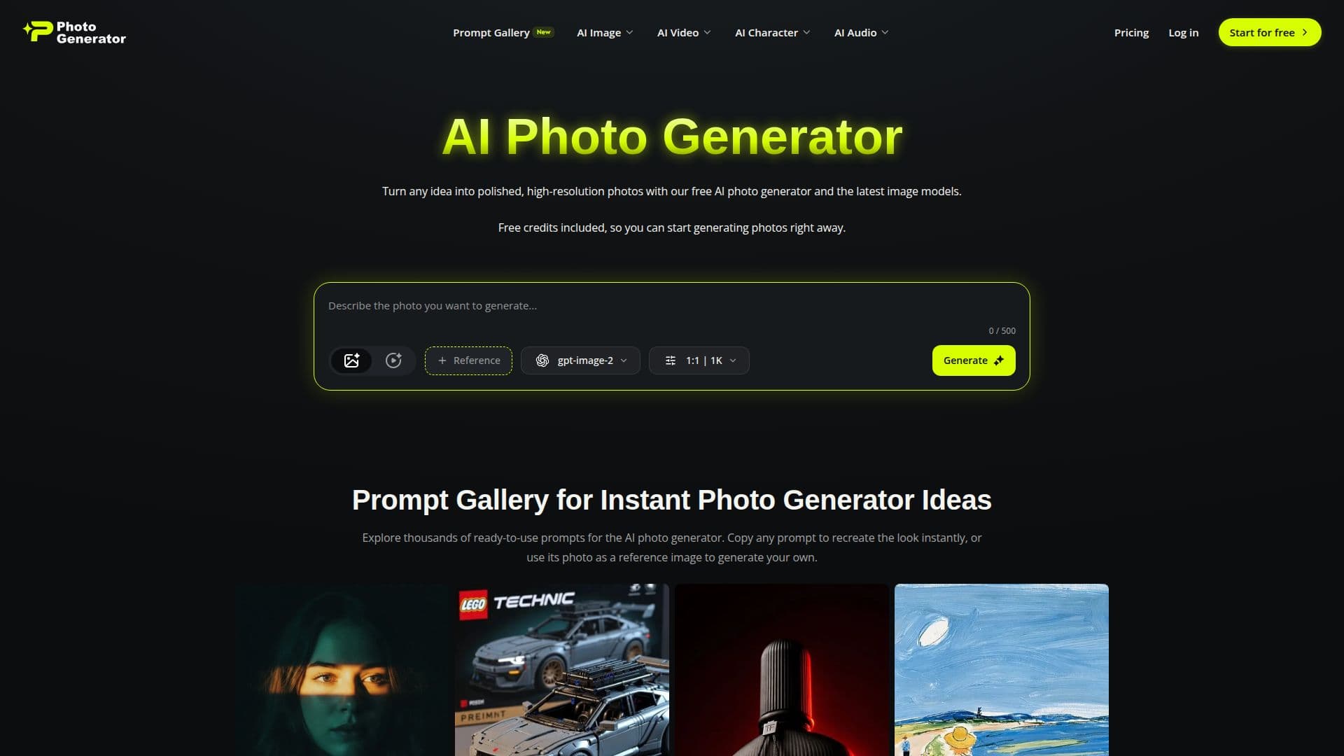 Photogenerator screenshot