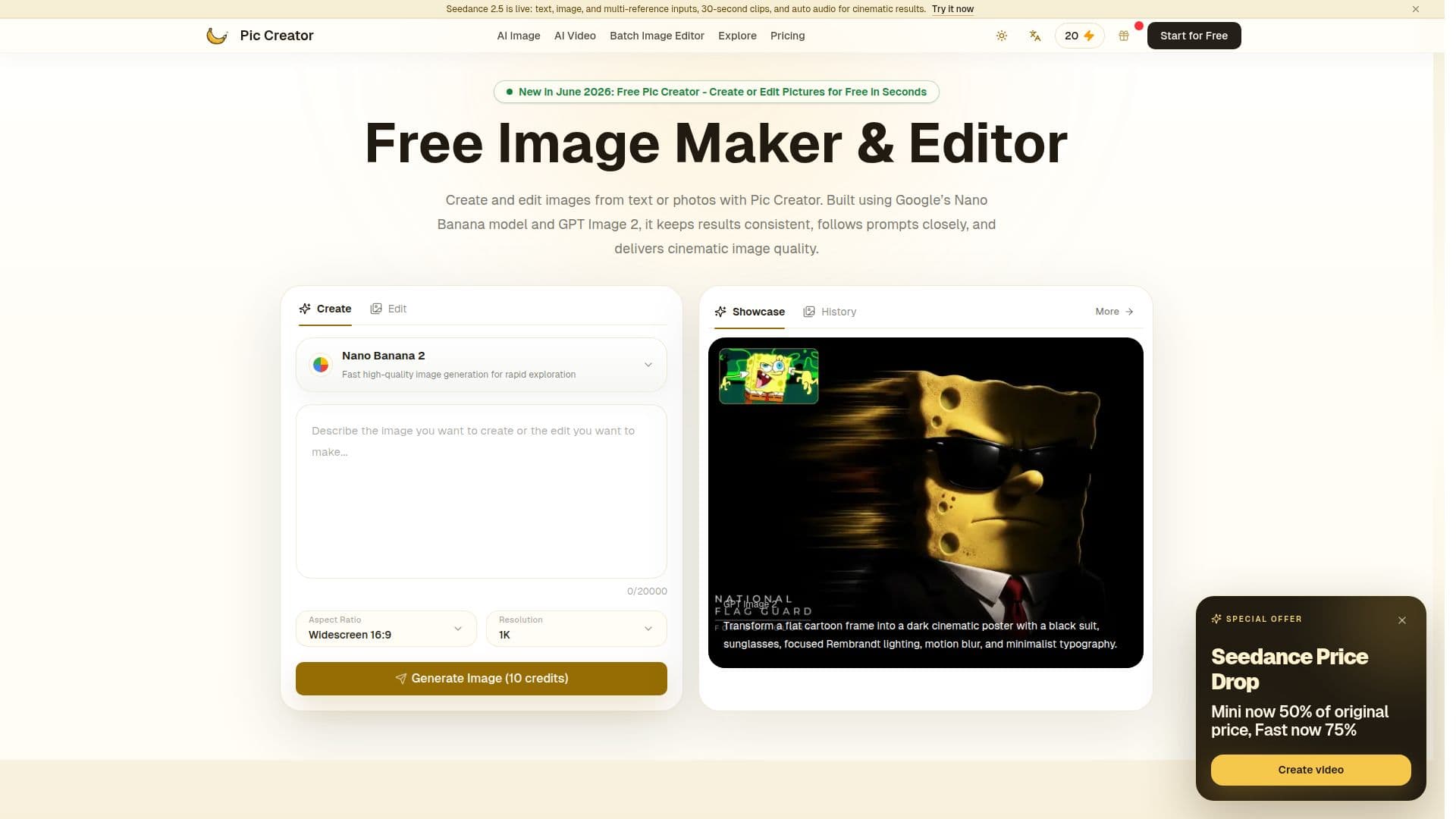 Screenshot von Pic Creator
