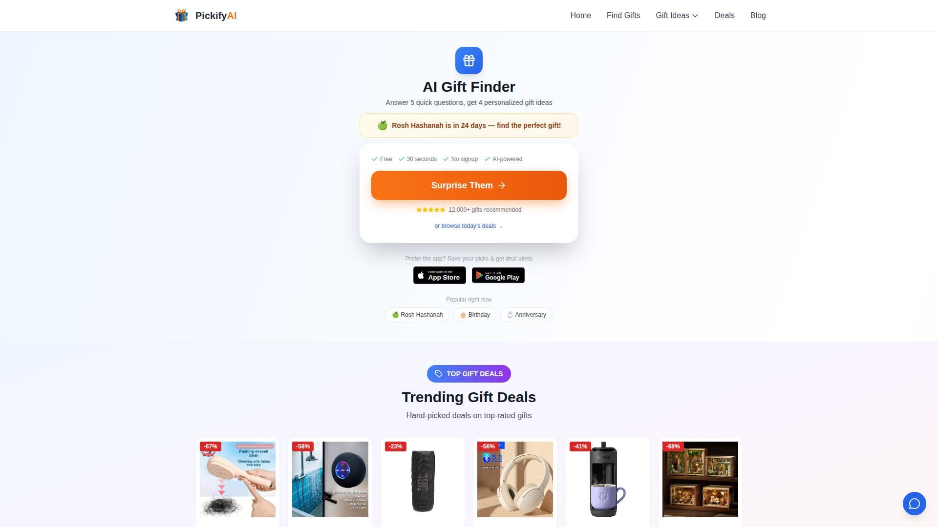 Pickify AI Gift Finder screenshot