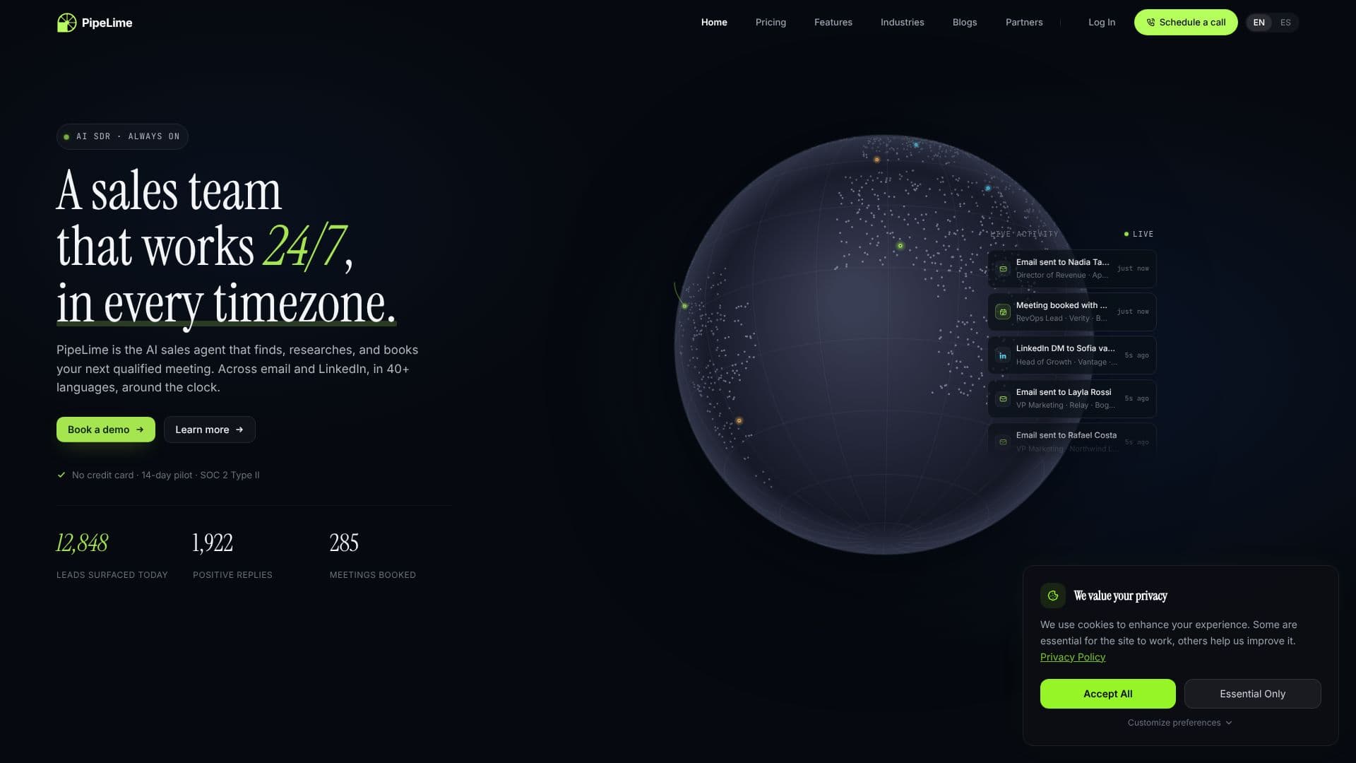 PipeLime AI Sales Automation screenshot